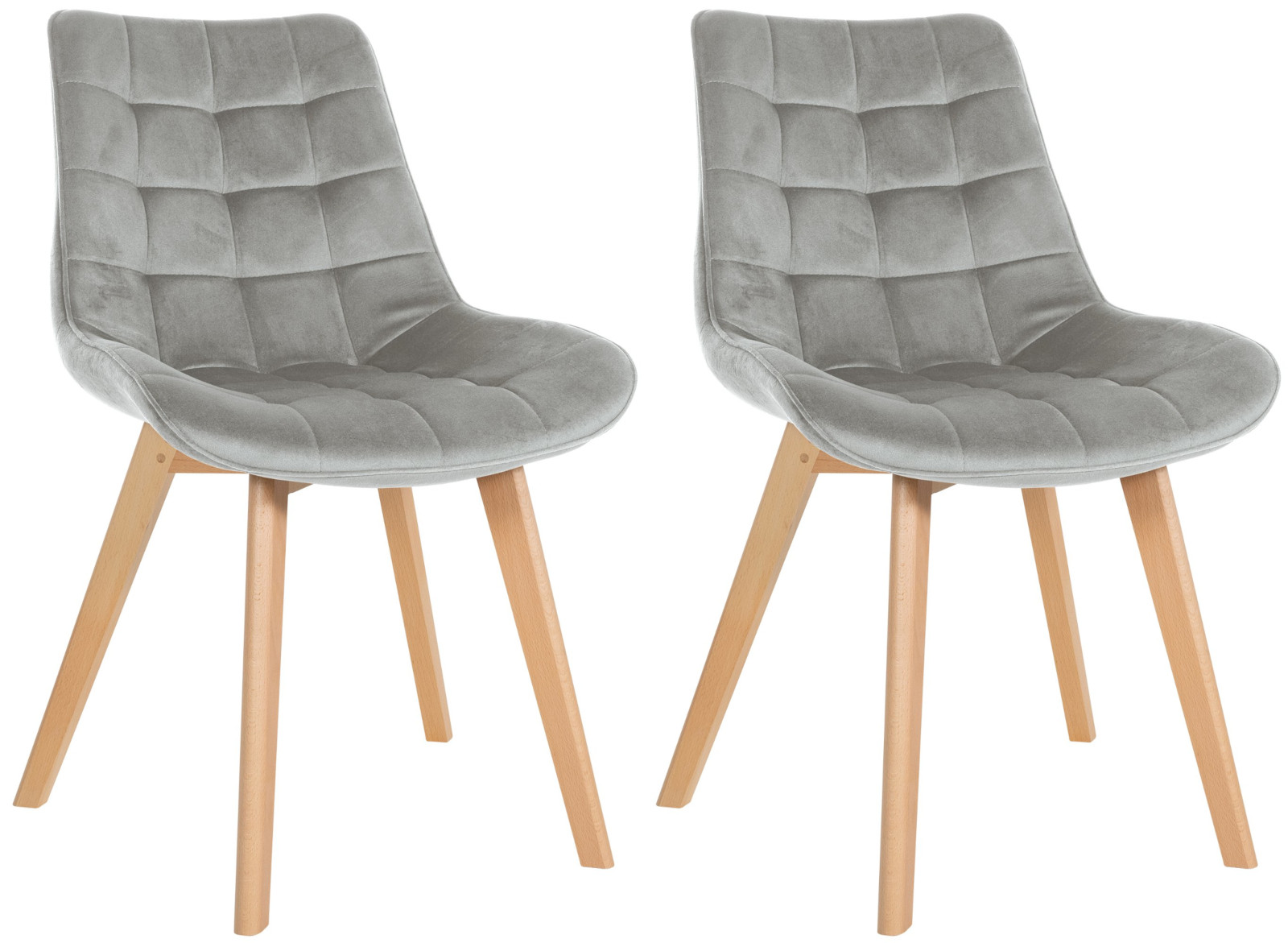 Lot de 2 chaises Brook velours