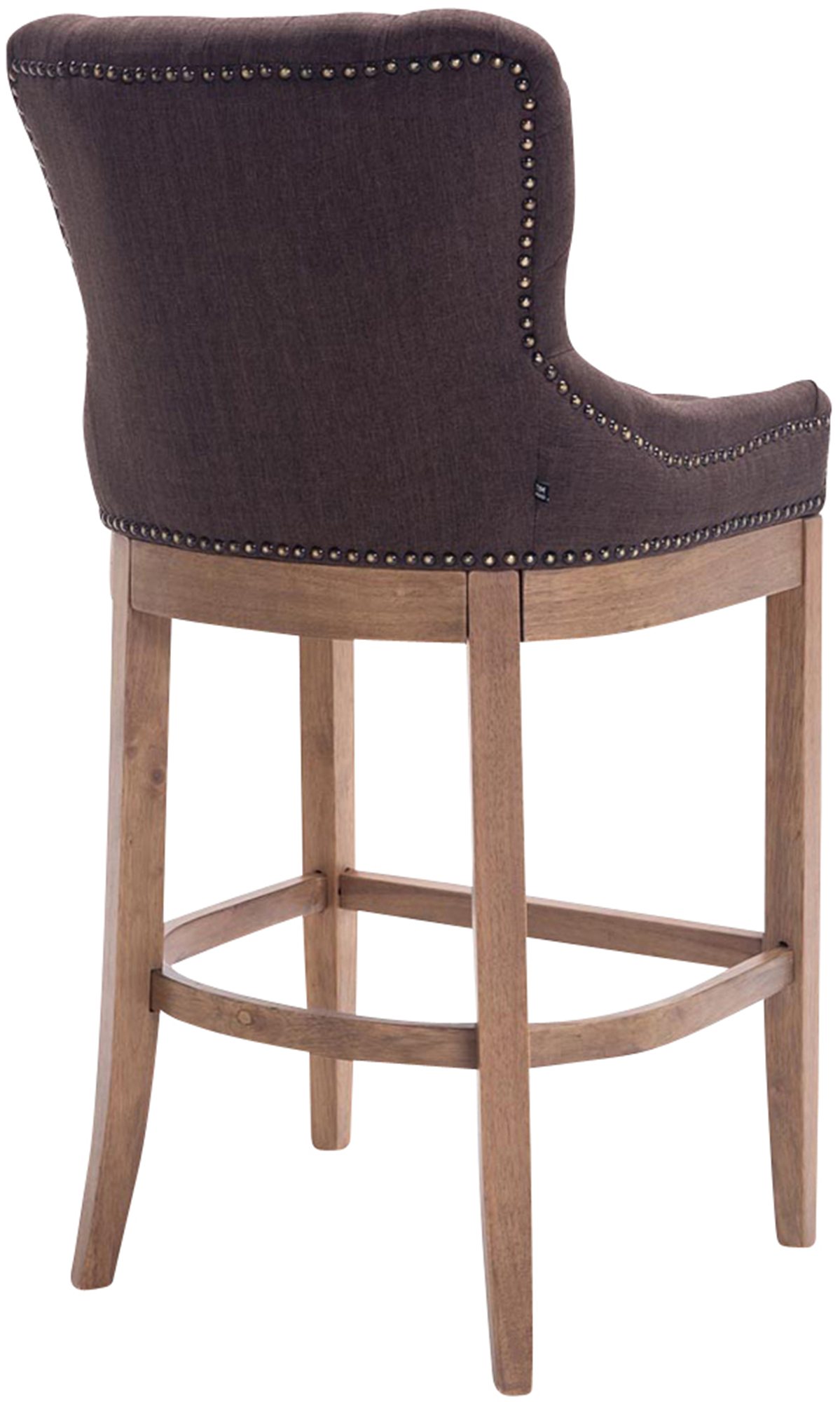 Tabouret de bar Lakewood tissu Piètement antique clair