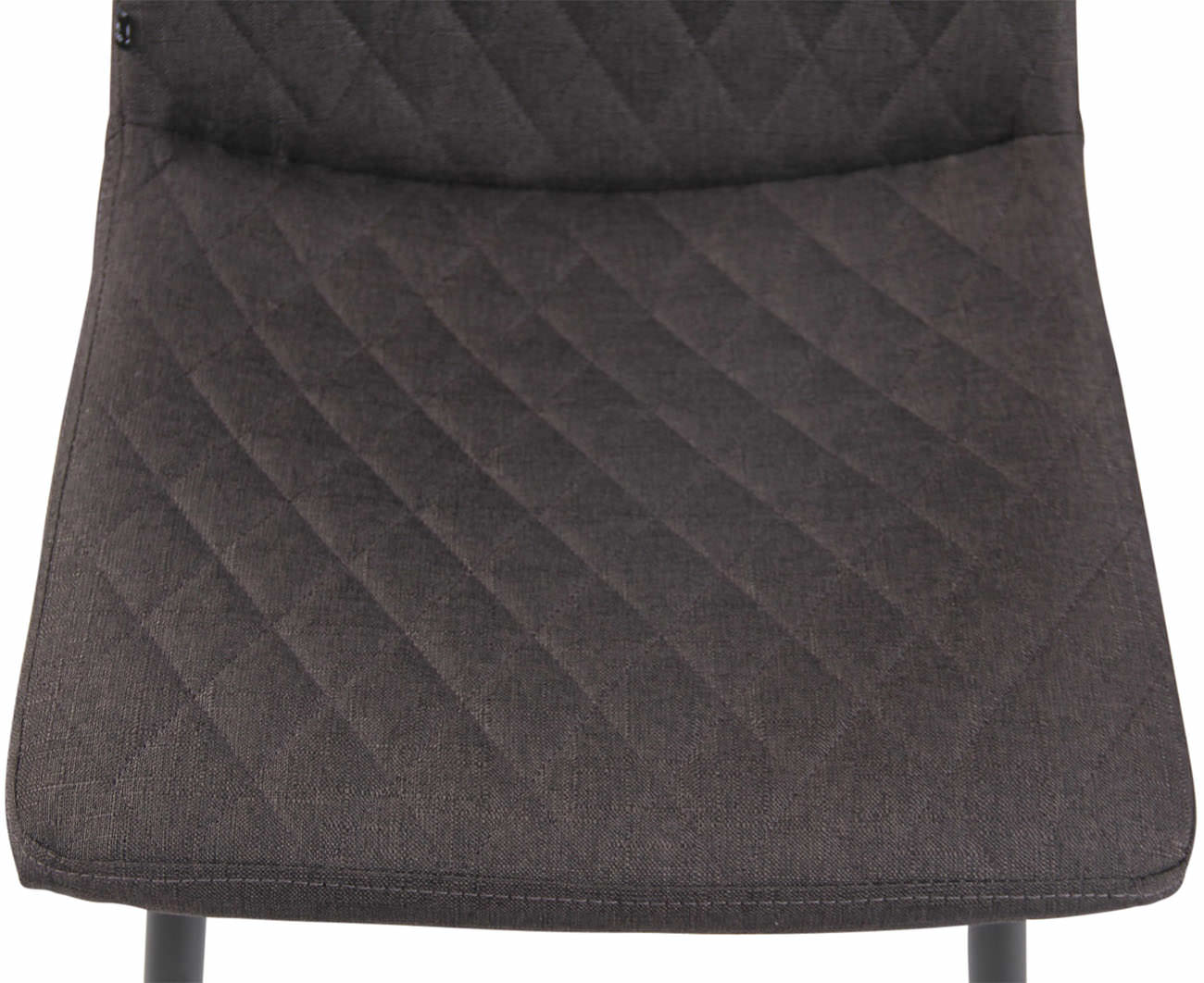Chaise de salle à manger Telde en tissu avec Piètement en Métal noir mat