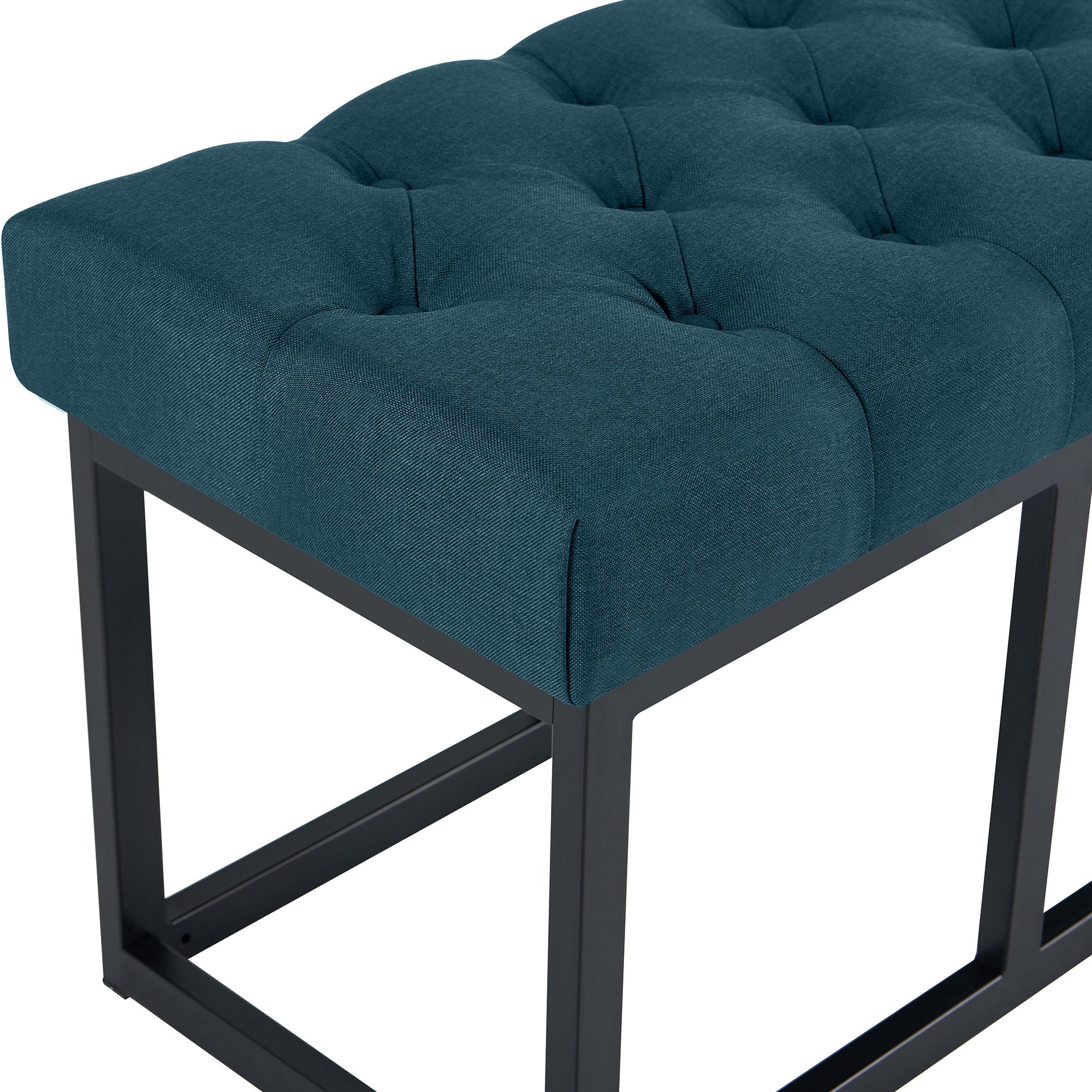 Banc Amun en tissu avec structure noire