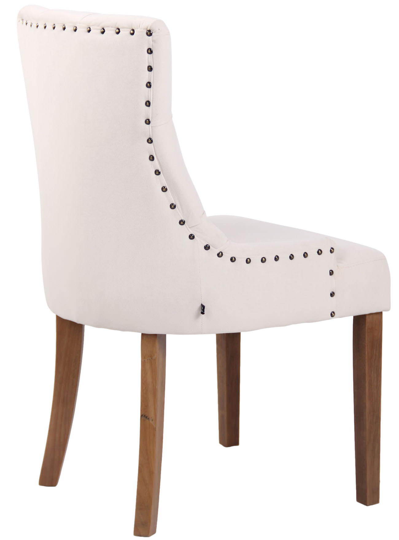 Chaise de salle à manger Aberdeen en Velours avec Piètement en bois d'hévéa