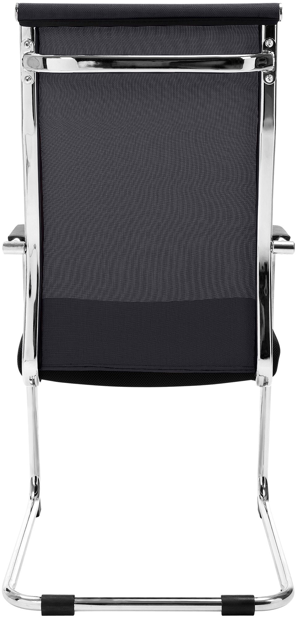 Chaise cantilever Brenda avec revétement en maille et Pied luge en métal