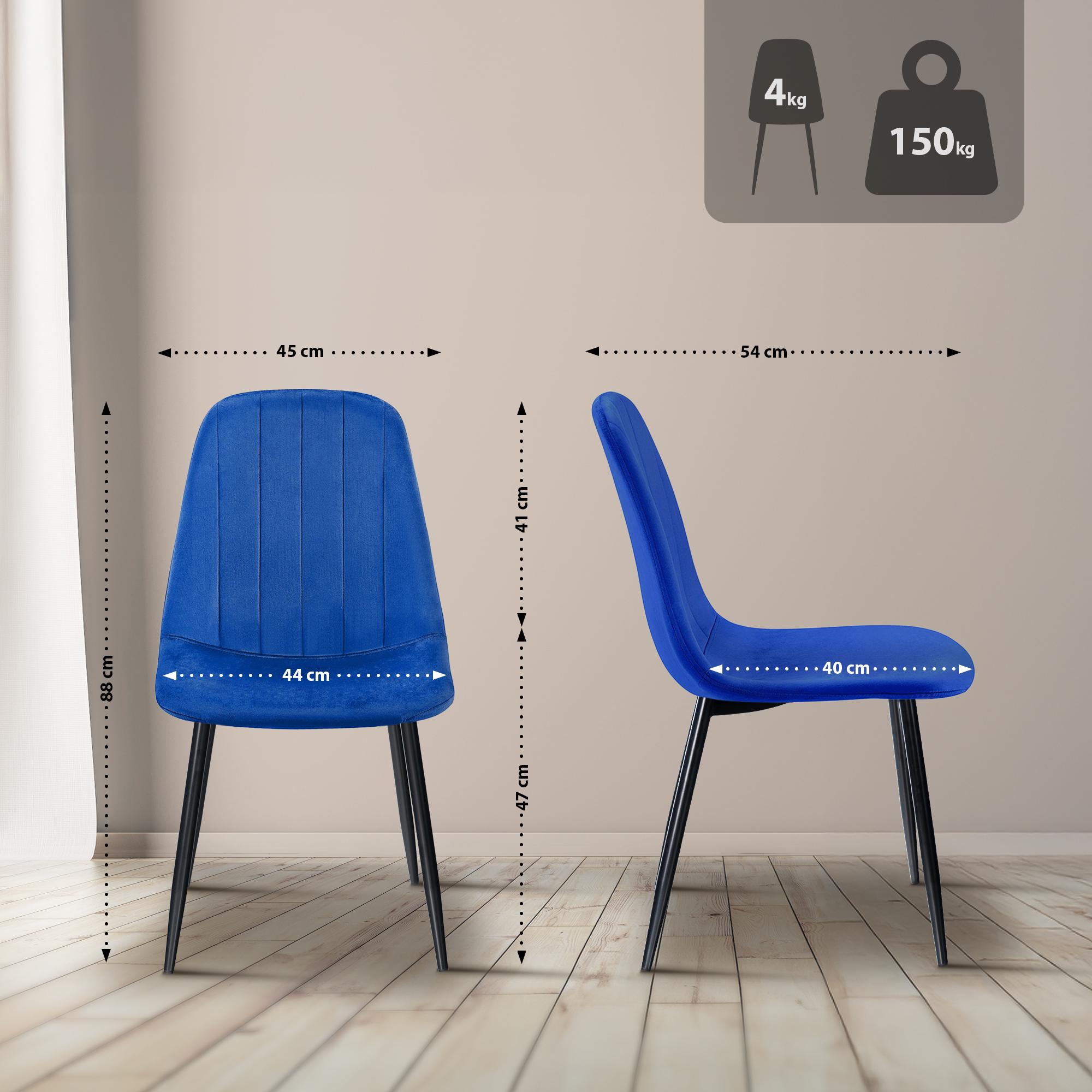 Chaise de salle à manger Baxter velours