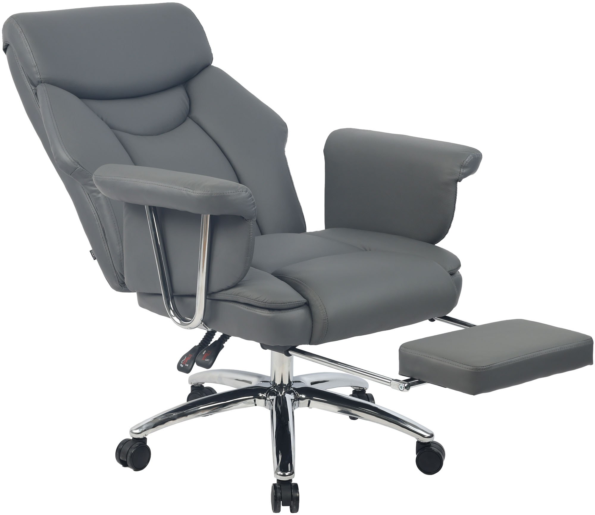 Chaise de bureau Dahra en cuir véritable