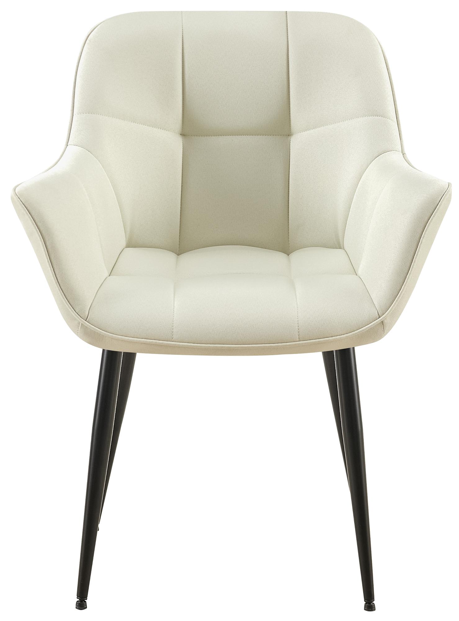 Chaise de salle à manger Roseville avec accoudoirs et pieds en métal