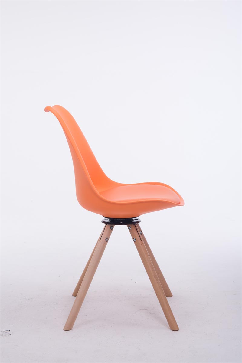 Chaise de salle à manger pivotante Troyes Similicuir pieds en forme ronde