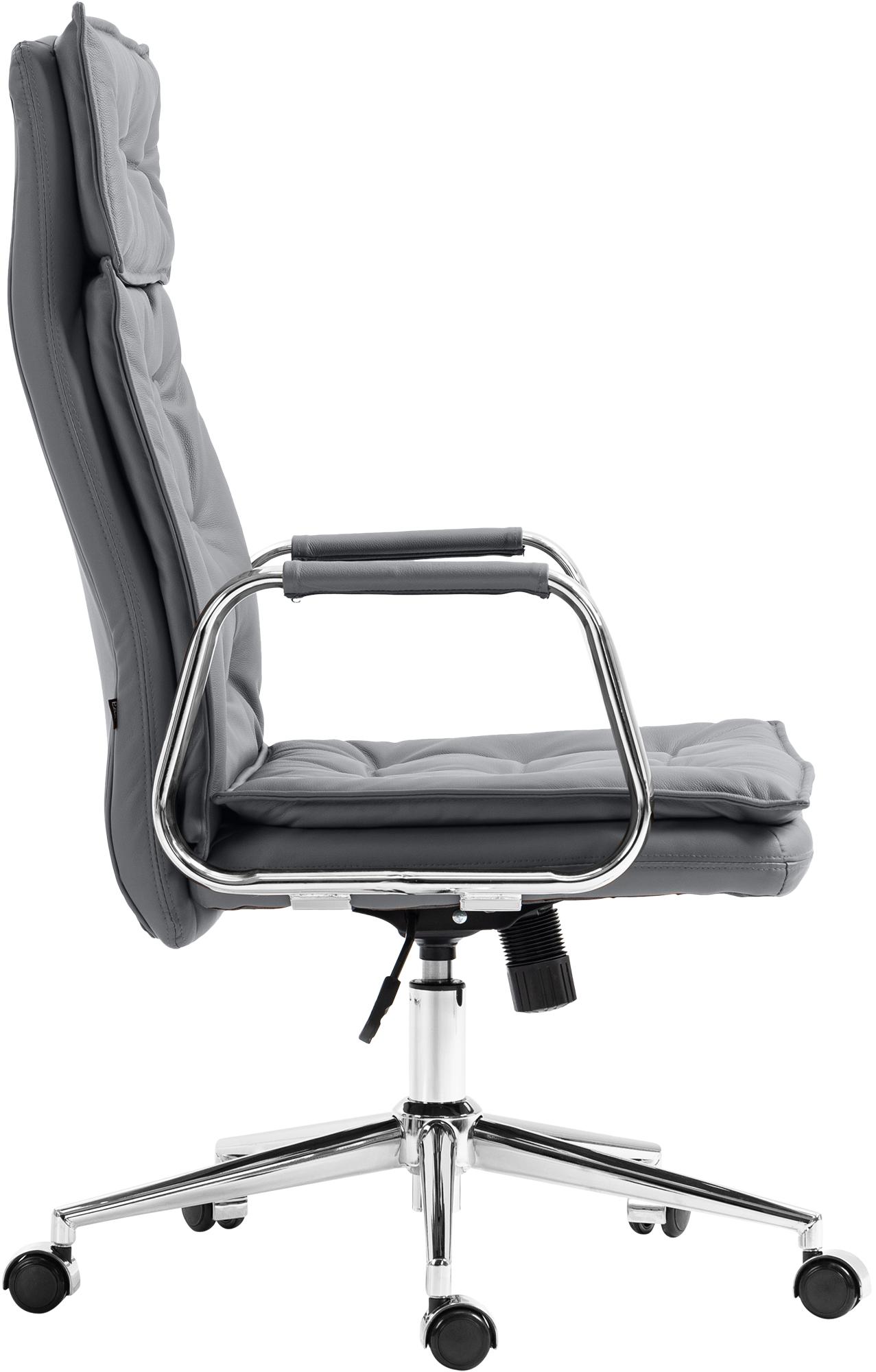 Chaise de bureau Sotira en cuir véritable