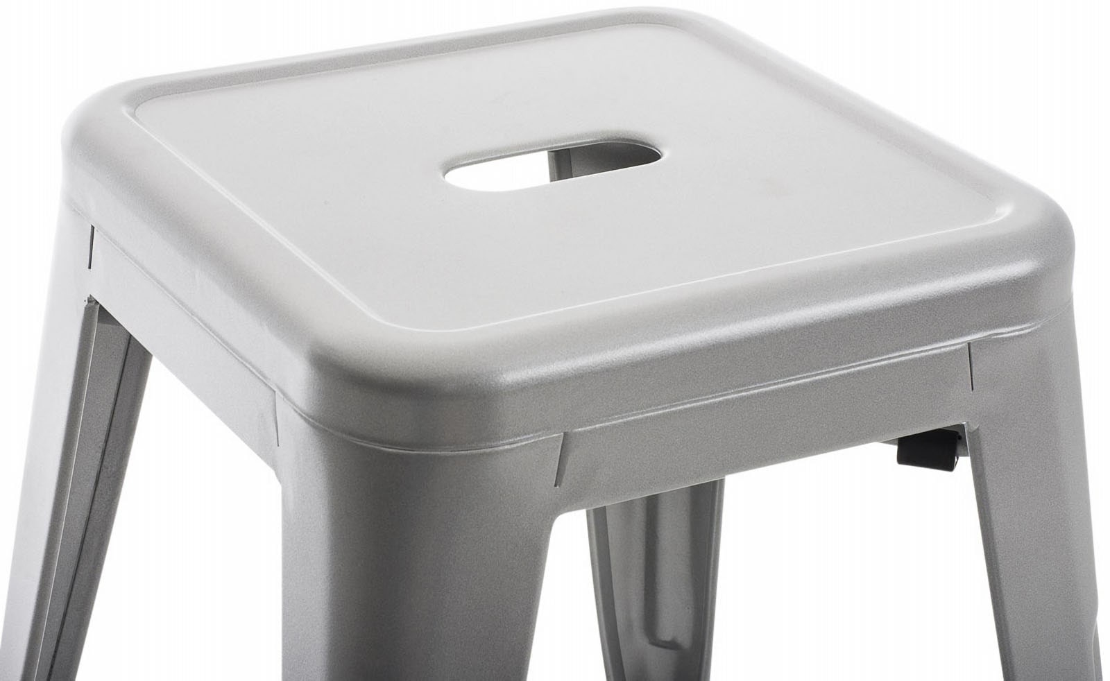Lot de 4 tabourets bas au style industriel Armin en métal