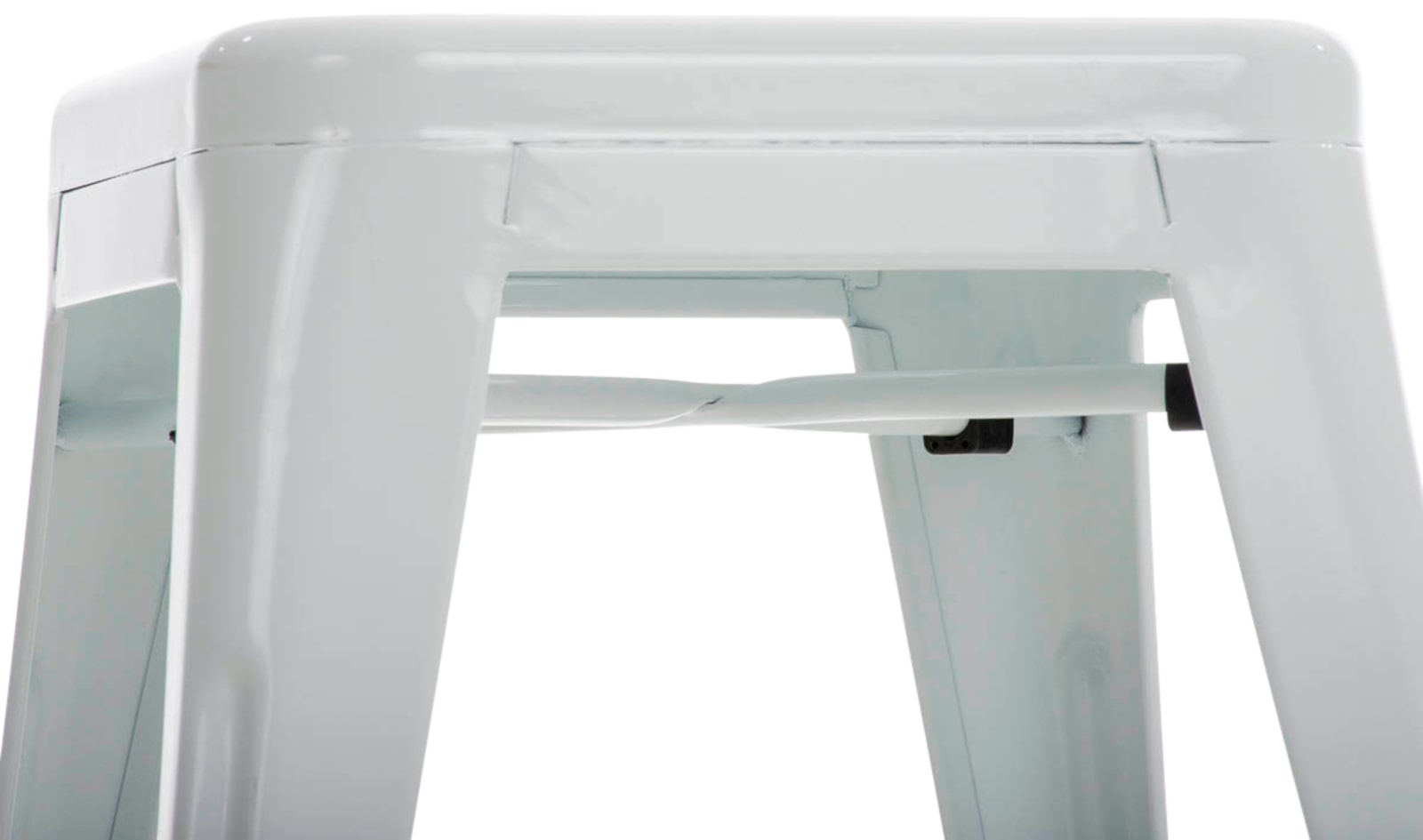 Lot de 4 tabourets bas au style industriel Armin en métal