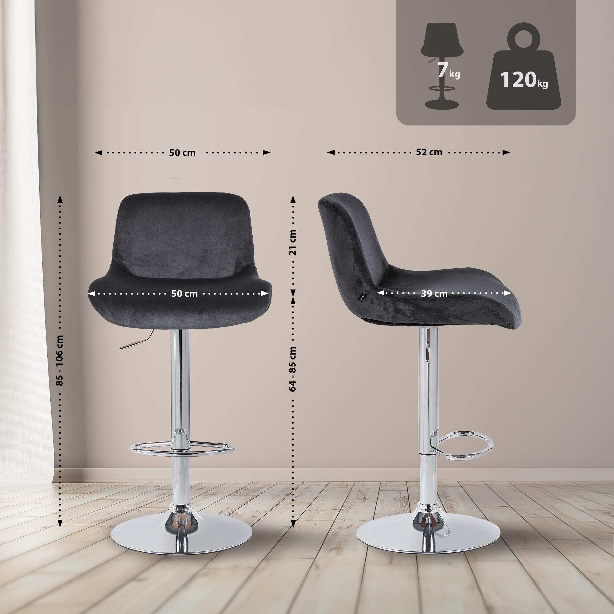 Tabouret de bar Solon Chrome