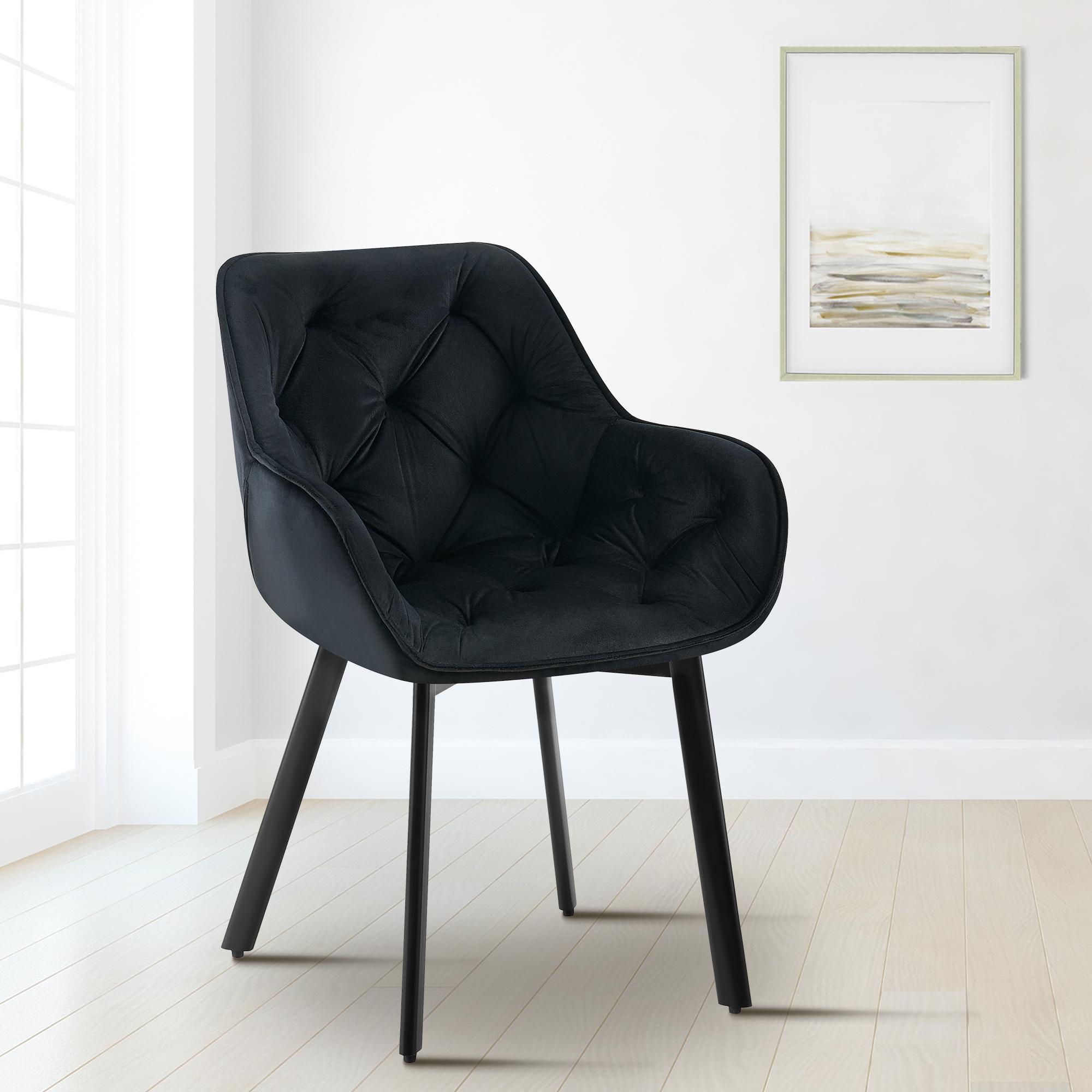 Lot de 2 Chaises de Salle à Manger Pivotantes Antigo en Velours