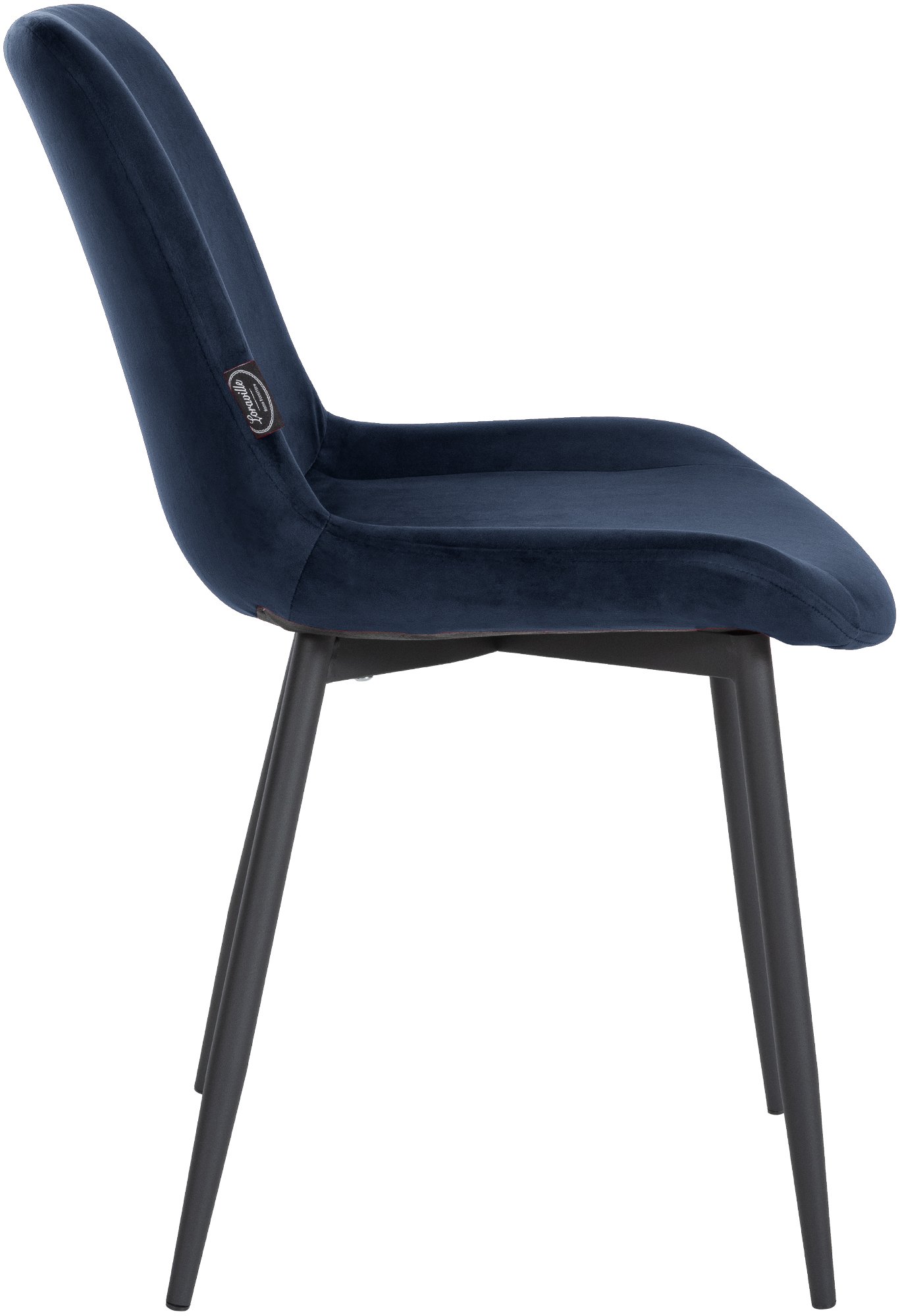 Lot de 4 chaises de salle a manger Victoria en velours
