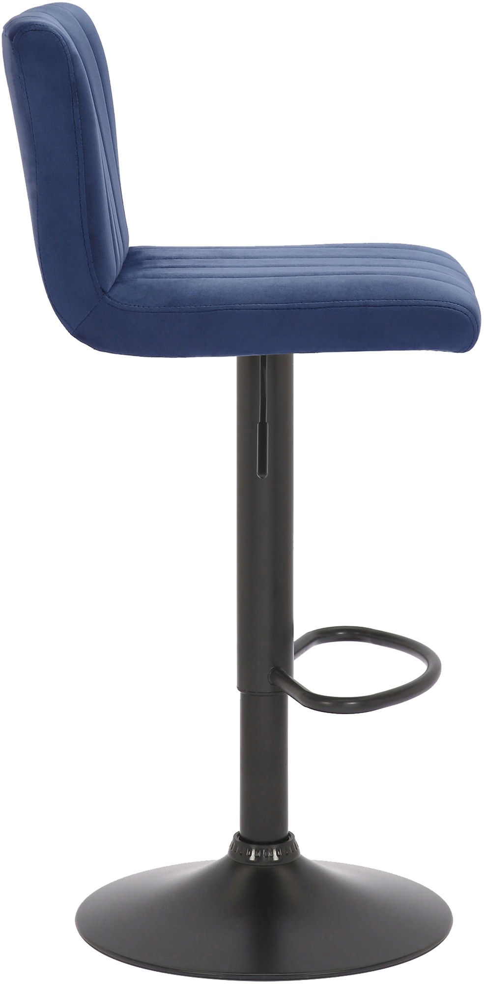Tabouret de bar Jamie en Velours avec Piètement trompette en Métal
