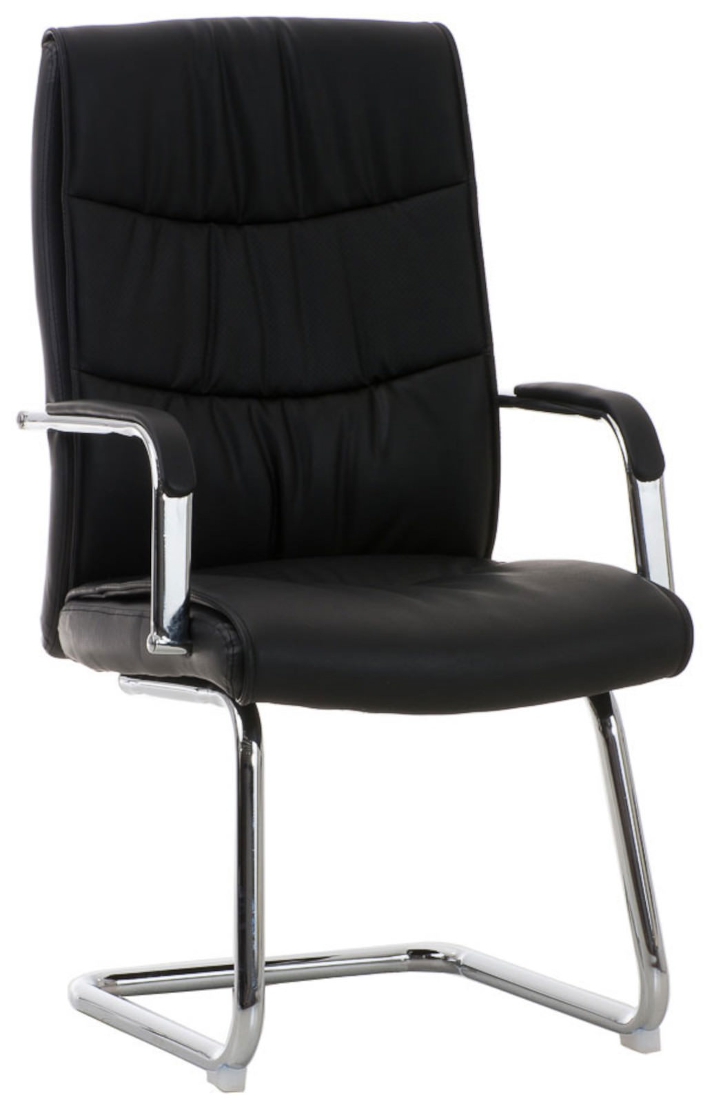 Lot de 2 Chaises Cantilever Caro en Similicuir avec accoudoirs