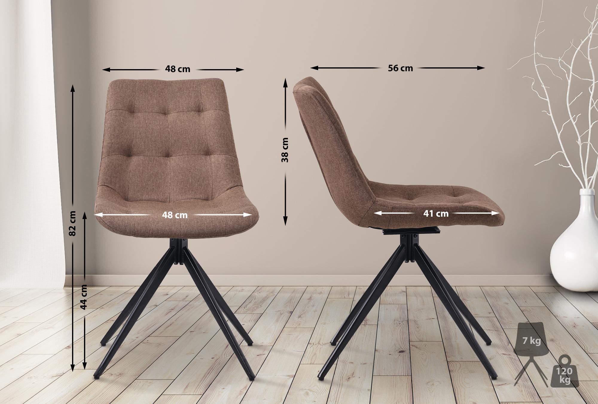 Lot de 2 chaises de salle à manger Merna