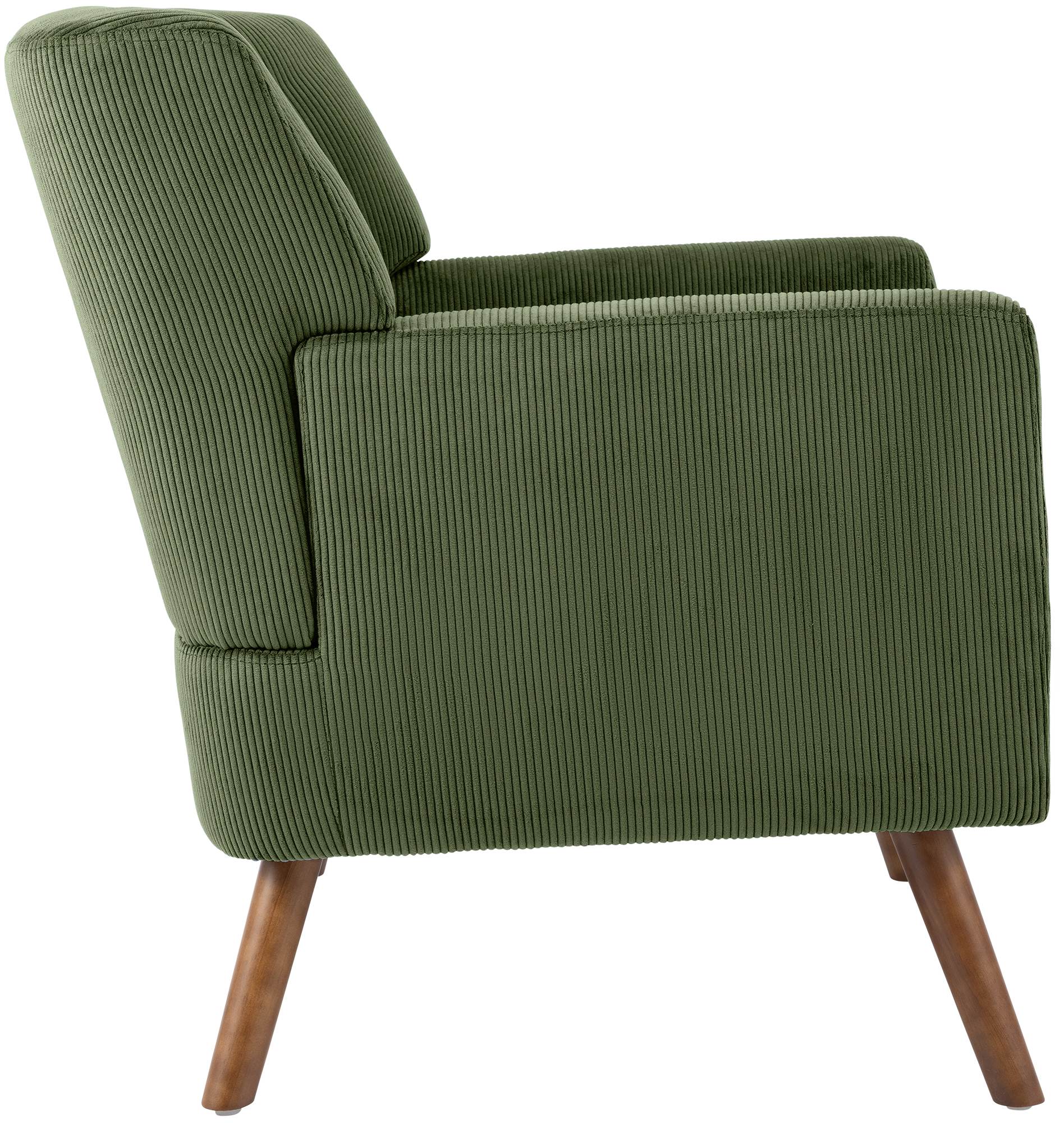 Fauteuil Kioni en velours cotele