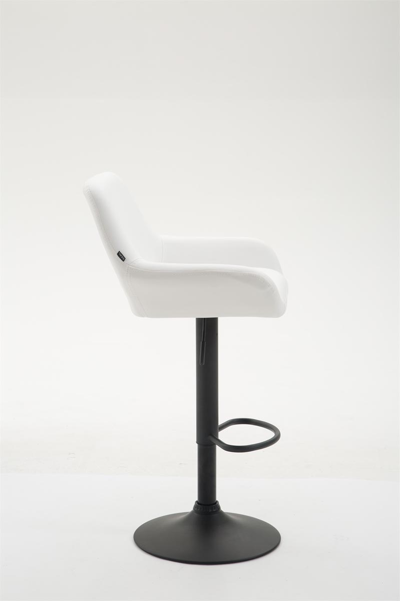 Tabouret de bar Braga similicuir avec pied en métal