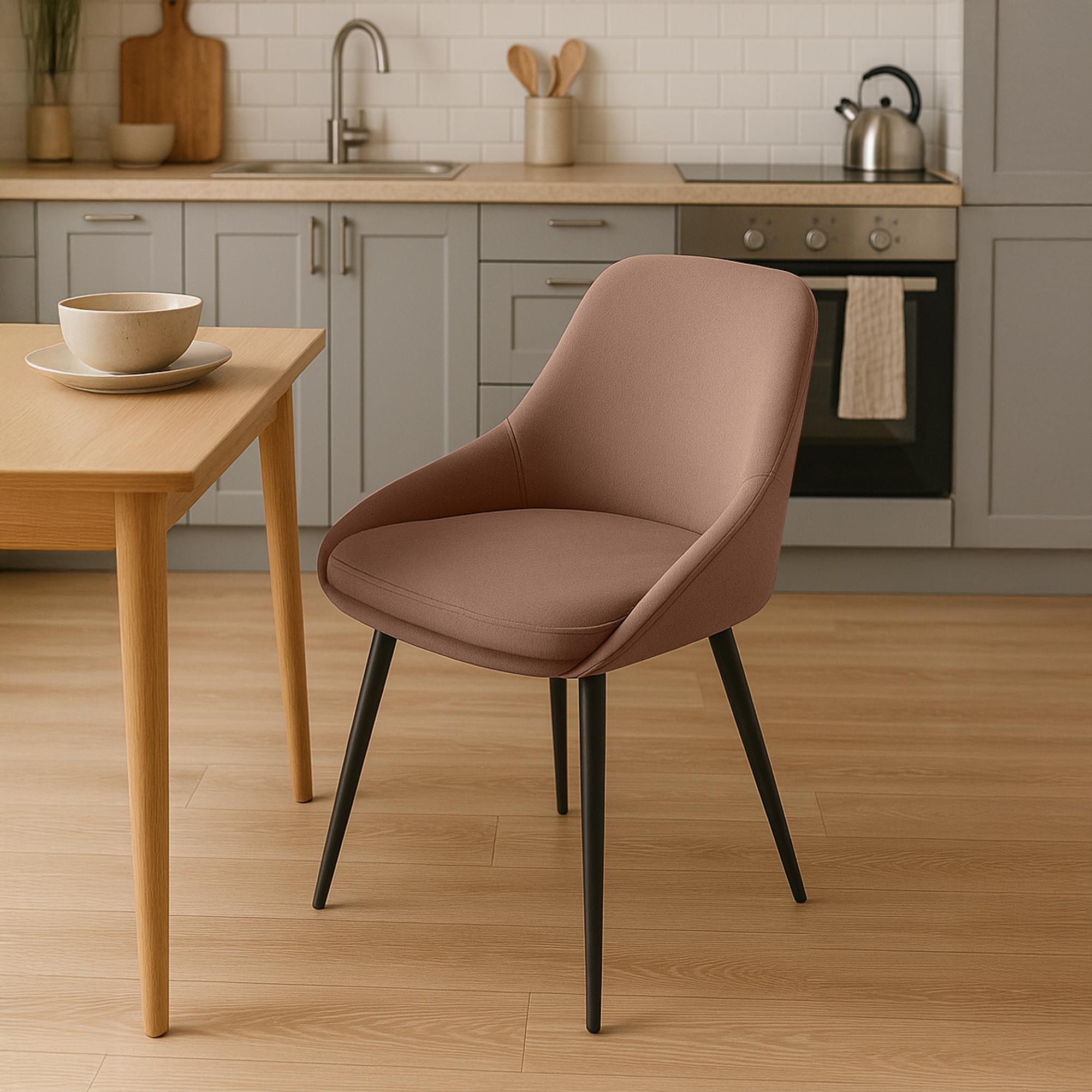 Chaise de salle à manger Elmira velours