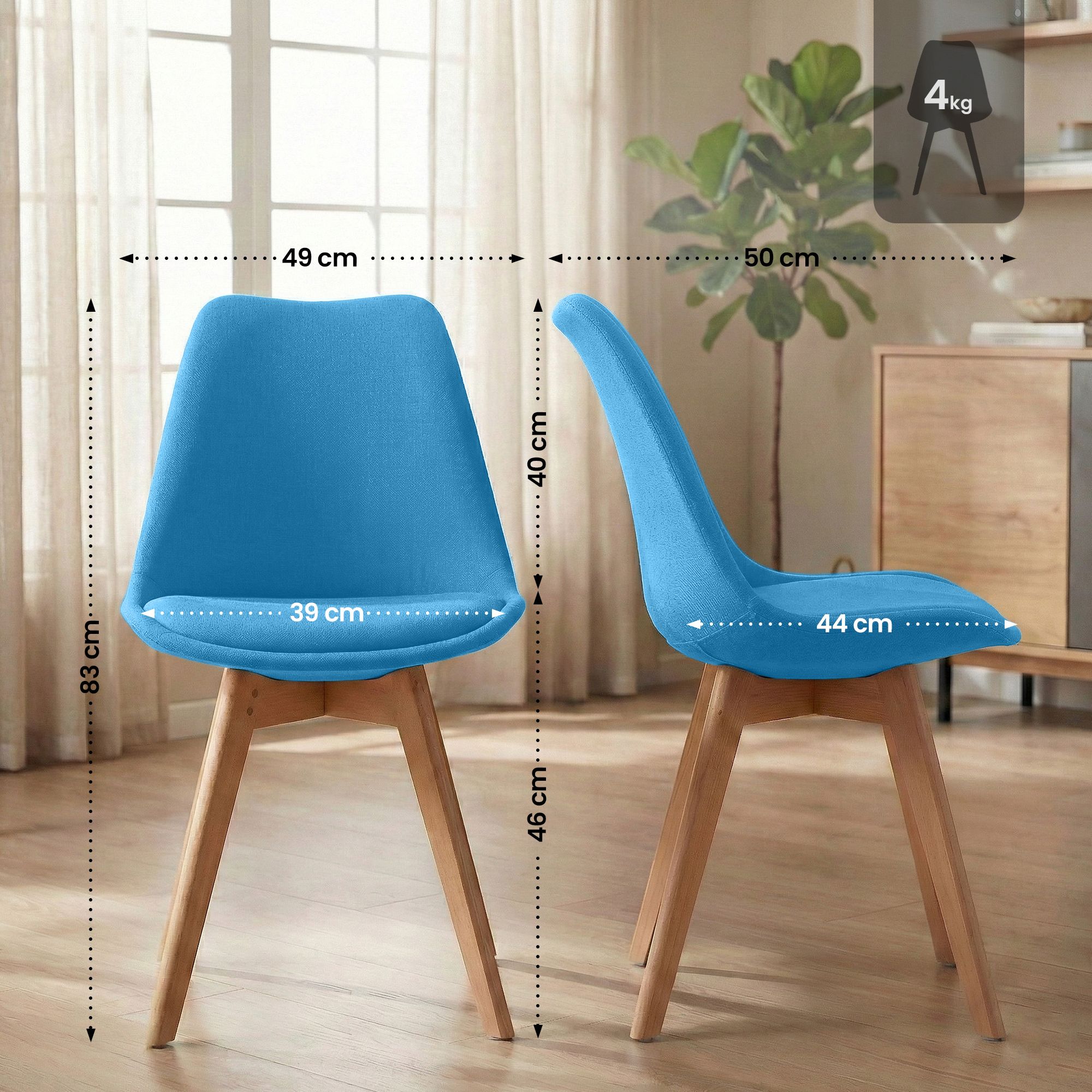 Chaise de salle à manger Linares : design élégant et confortable pour vos repas en famille ou entre amis
