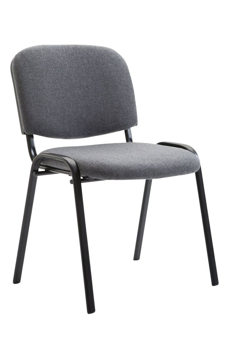 Lot de 6 chaises visiteur empilables Ken en tissu