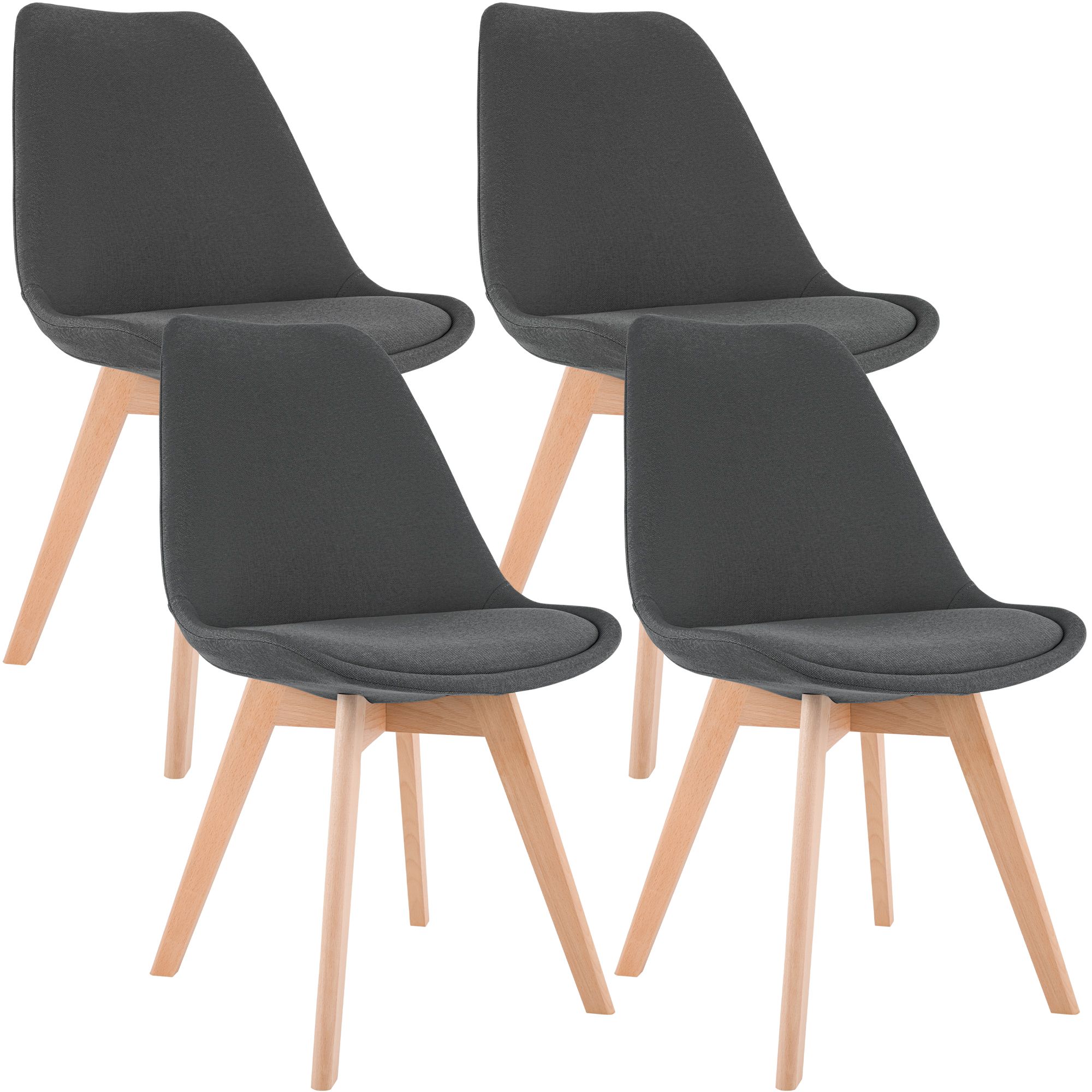 Lot de 4 chaises de salle a manger Linares