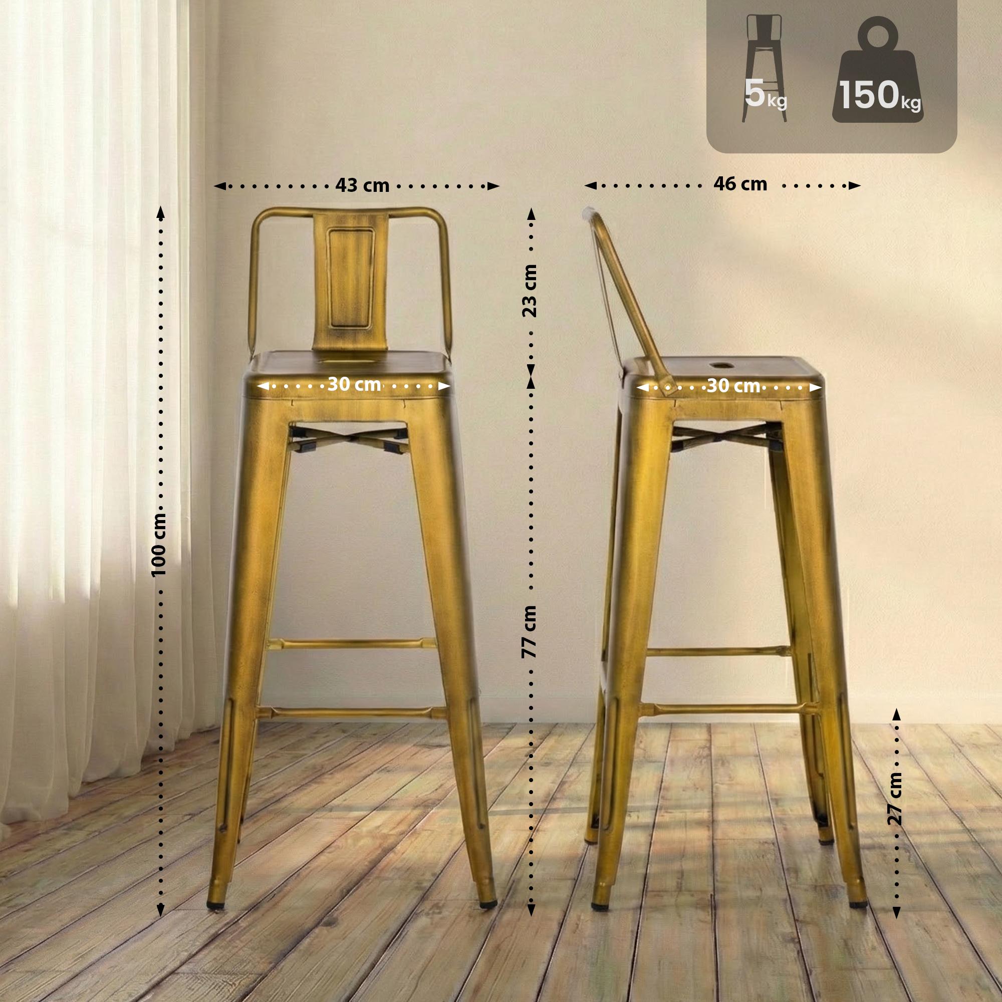 Lot de 2 Tabourets de Bar Mason