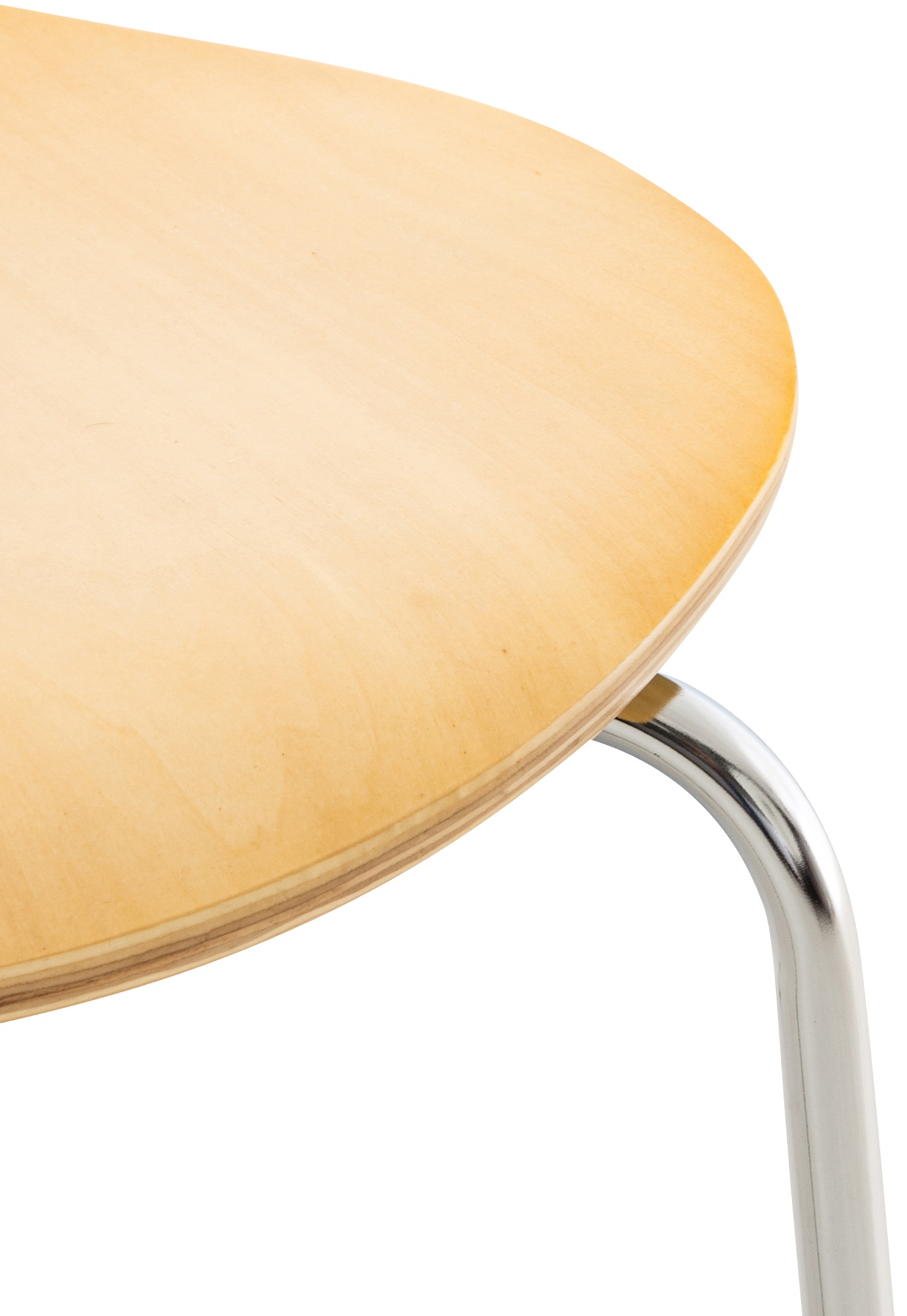 Lot de 4 chaises empilables en bois Diego