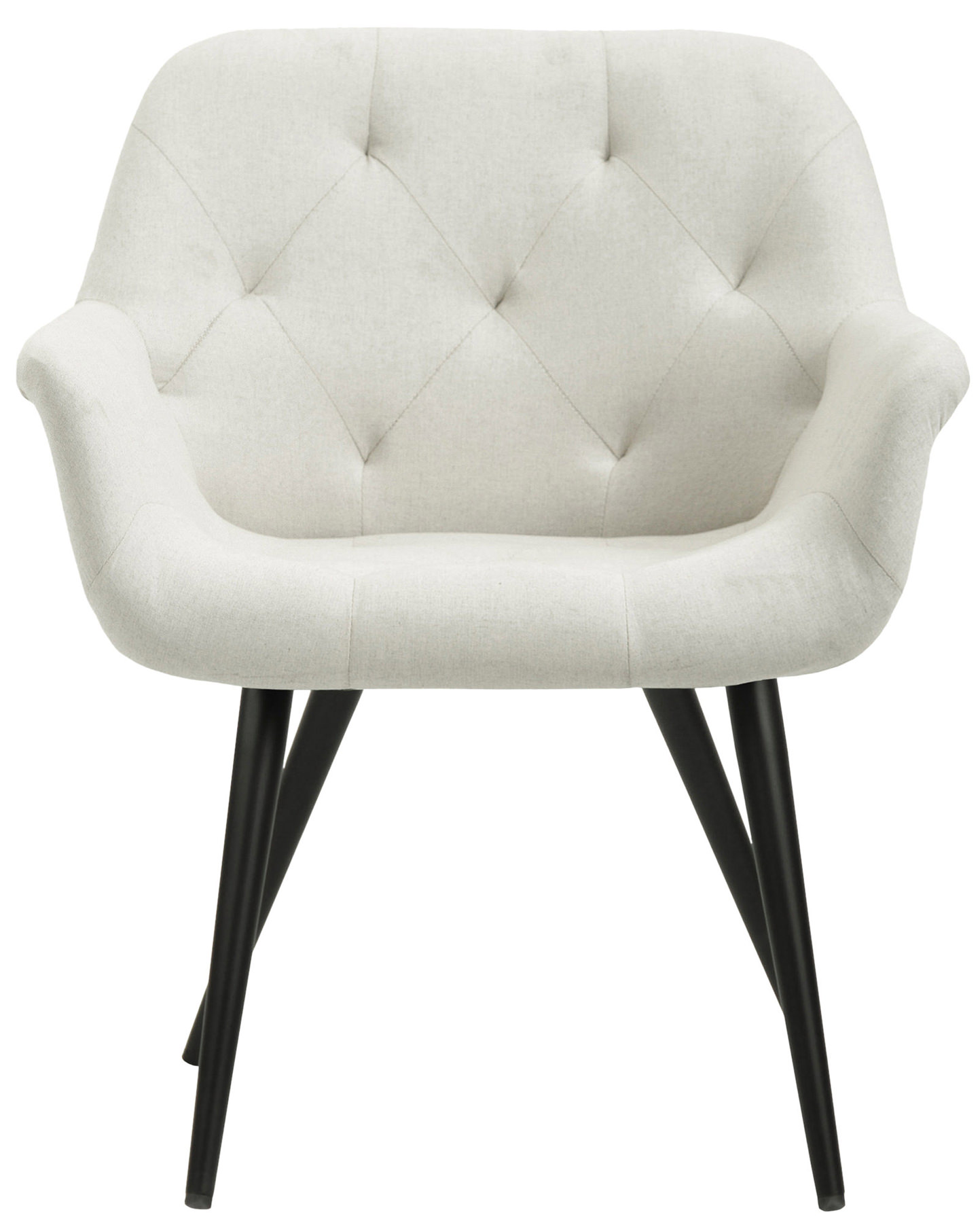 Chaise de salle à manger Langford avec accoudoirs et pieds en métal