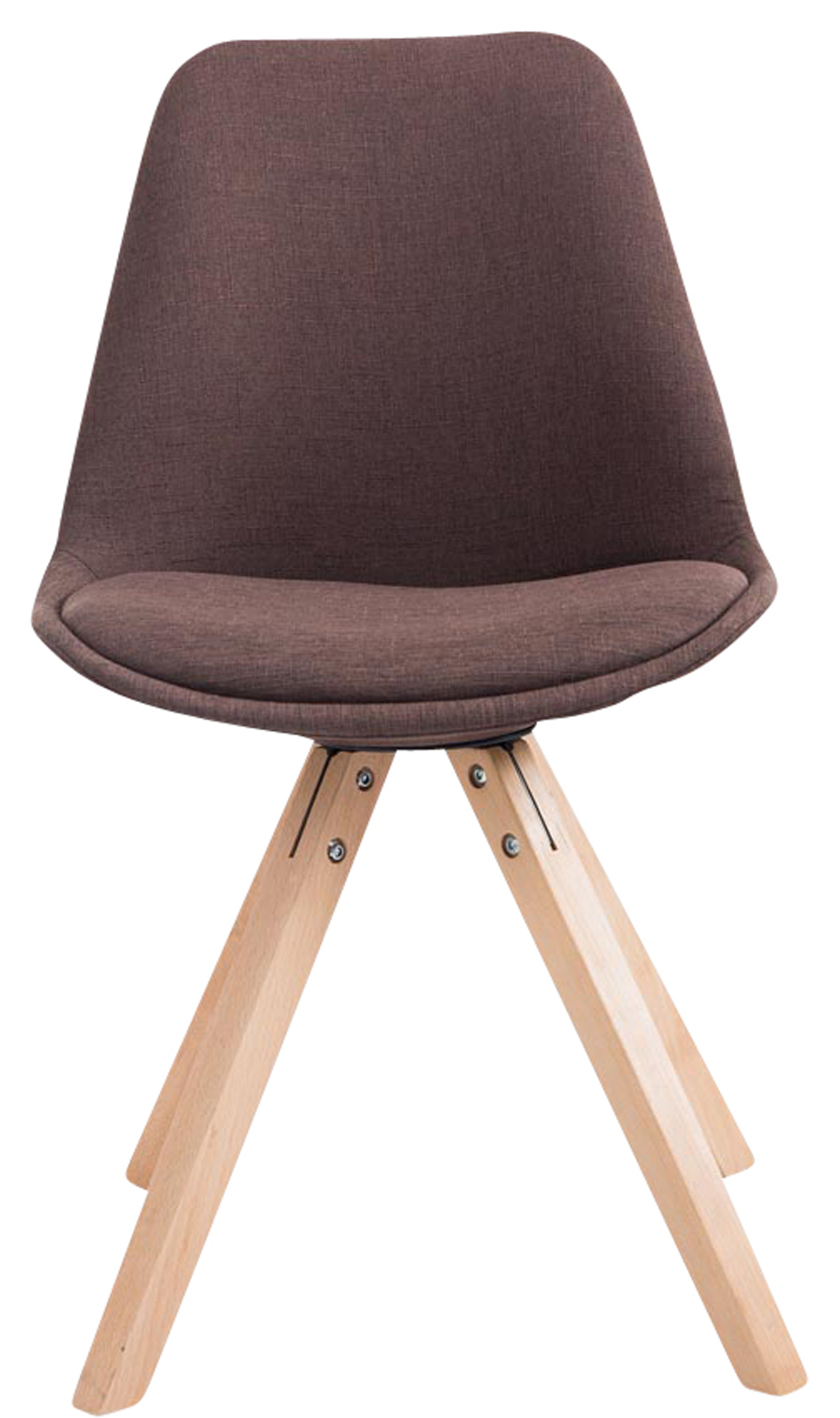 Lot de 4 Chaises de salle à manger Toulouse Tissu Pieds carrés bois