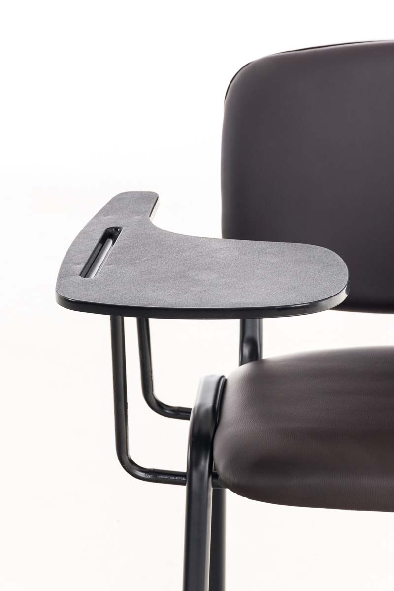Chaise Ken en similicuir avec tablette rabattable