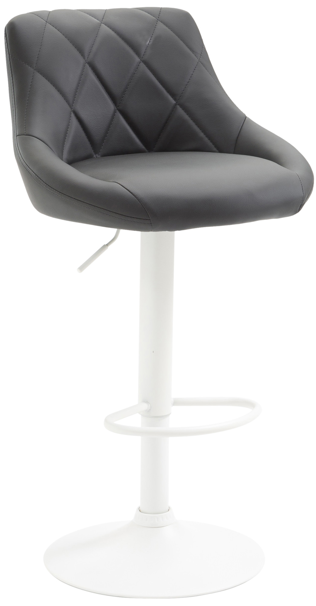 Tabouret de bar Lazio en similicuir avec pied en métal