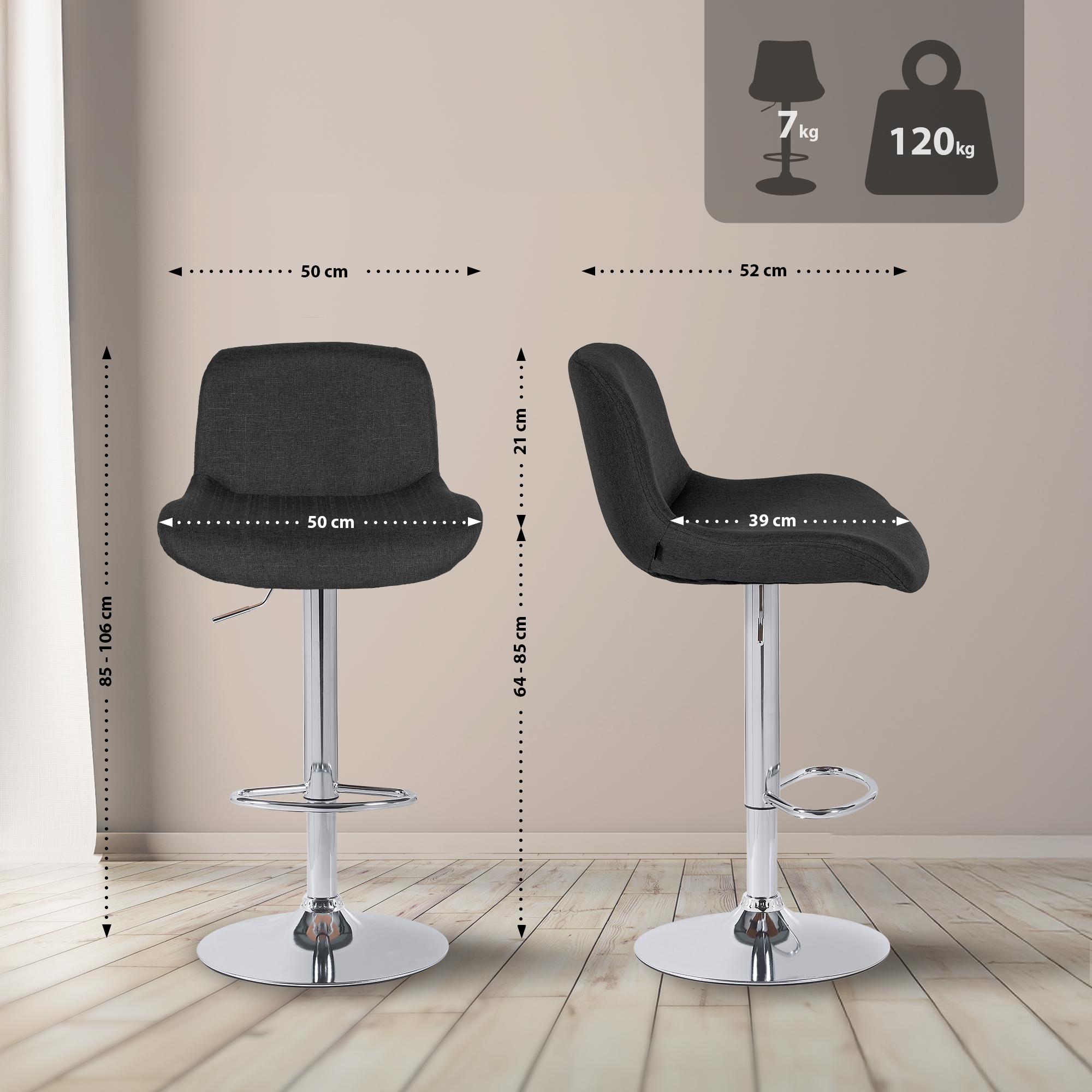 Tabouret de bar Solon Chrome