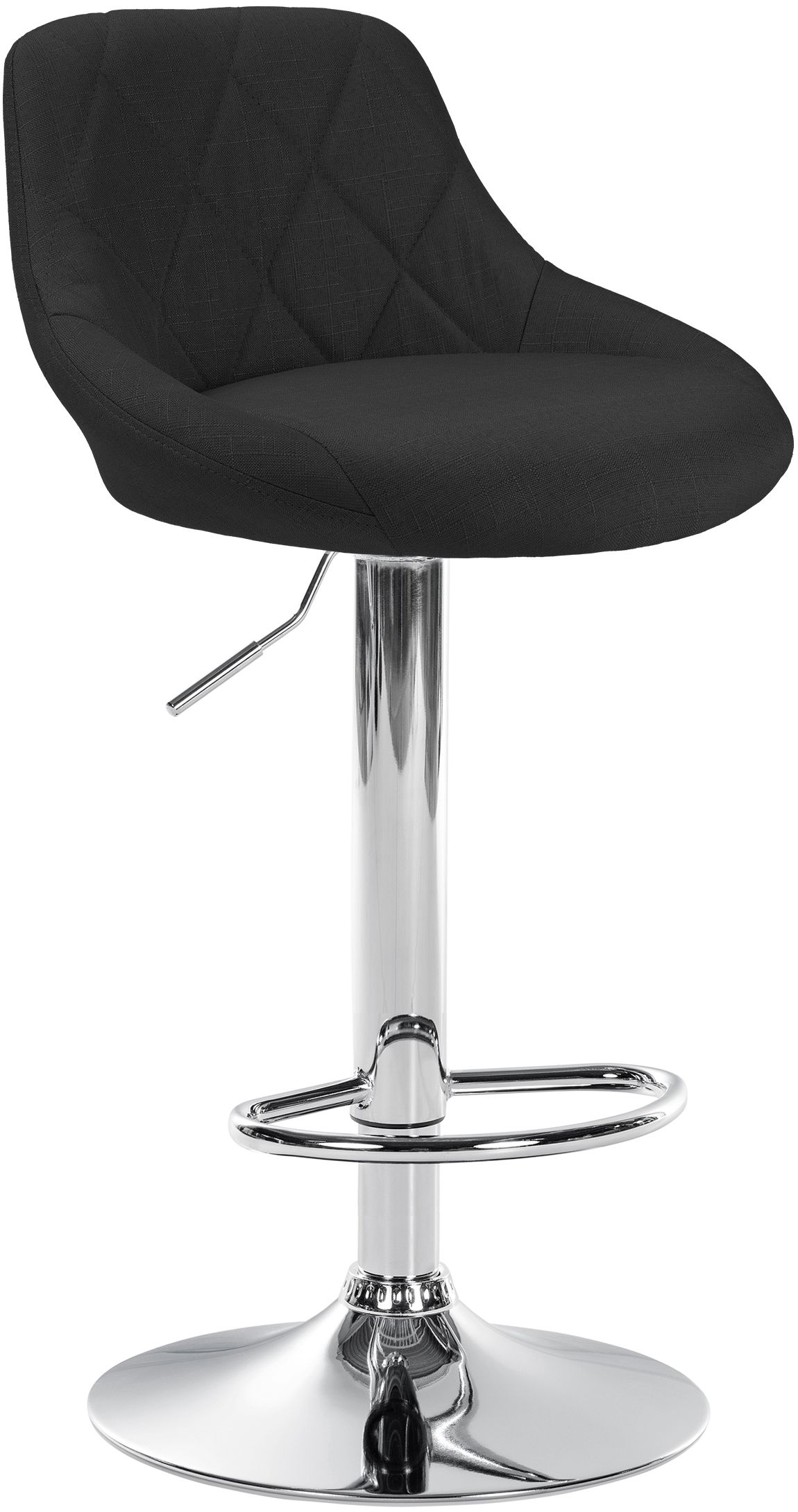 Tabouret de bar Lazio en Tissu Hauteur réglable siège pivotant