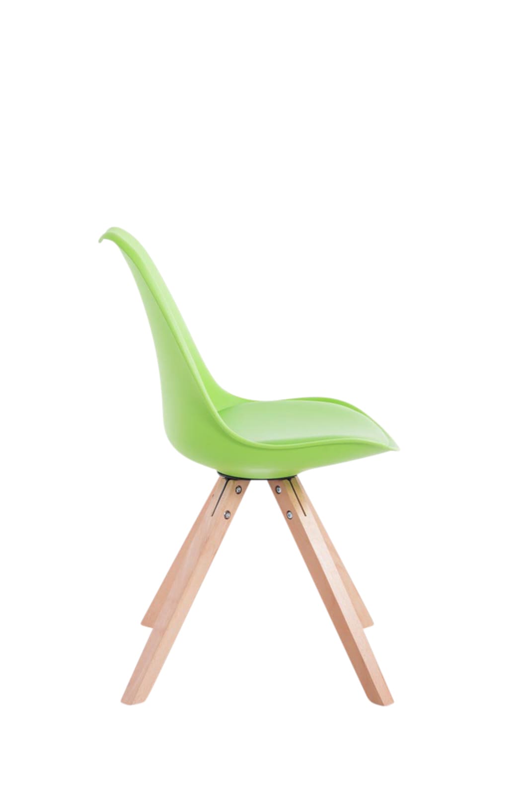 Lot de 4 Chaises de salle à manger Toulouse similicuir Pieds carrés bois
