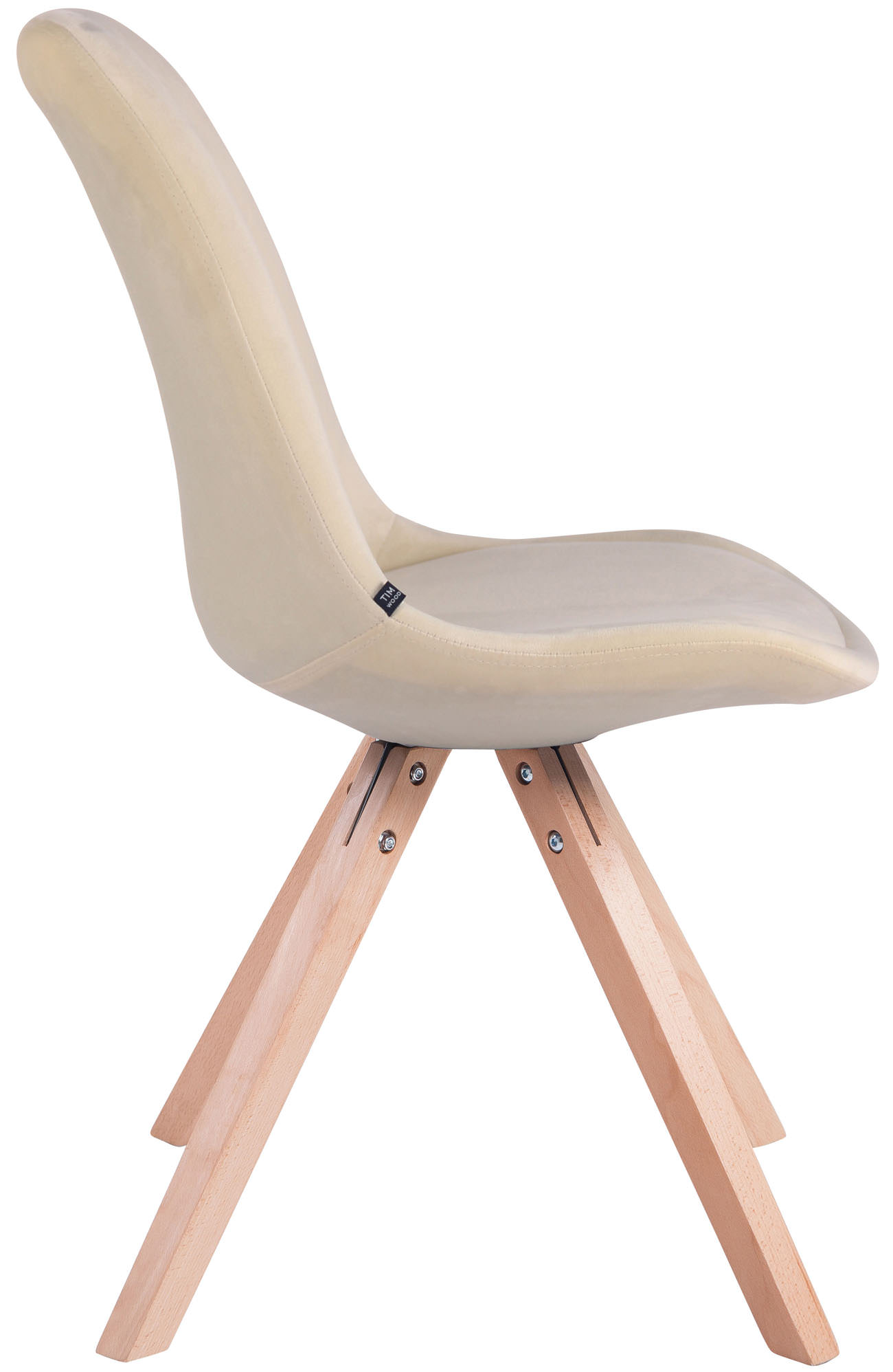 Chaise de salle à manger Toulouse en velours Pieds carrés