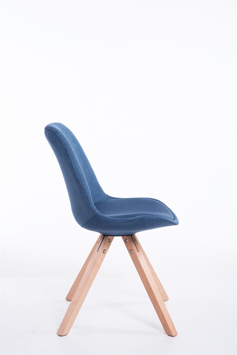 Chaise Toulouse tissu piétement en forme carrée