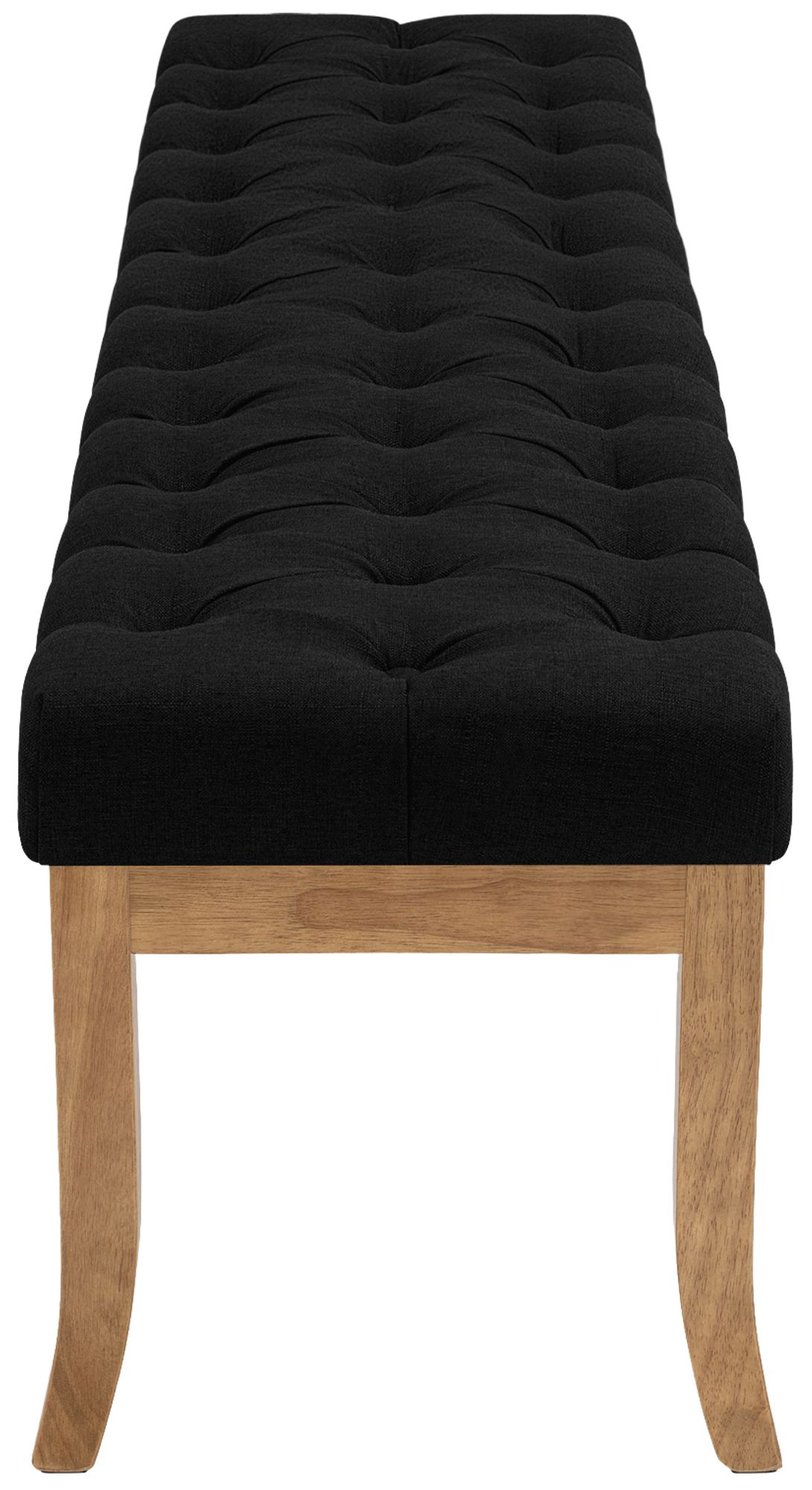 Banquette Ramses en tissu avec piètement en bois clair