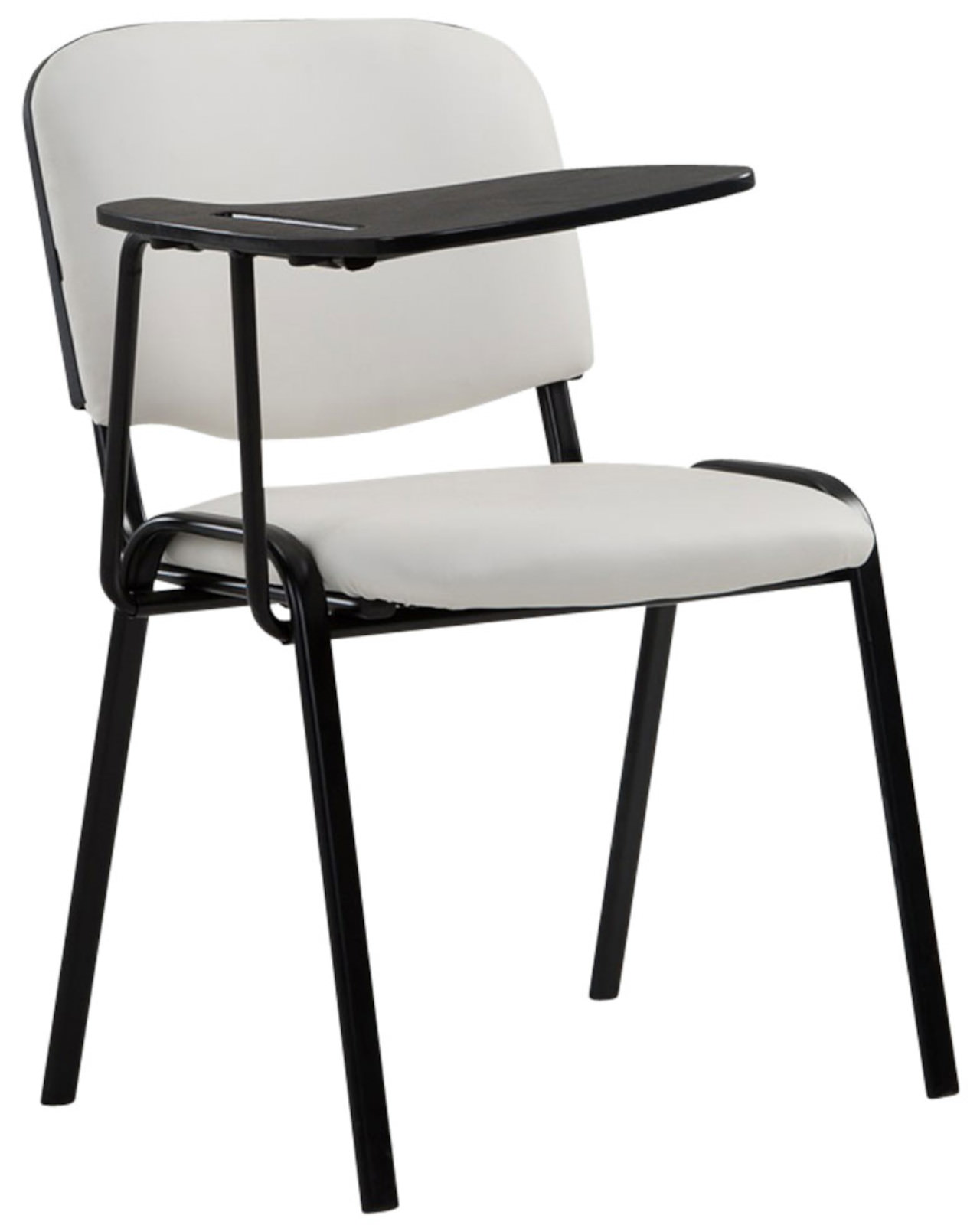 Lot de 4 Chaises Ken en similicuir avec tablette rabattable