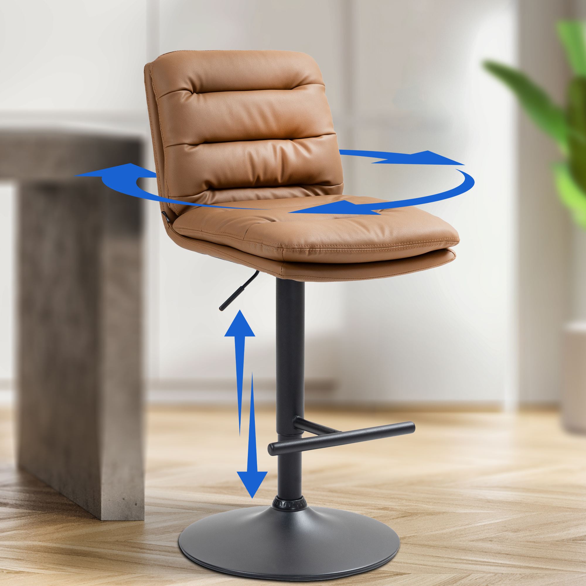 Tabouret de bar Damar similicuir