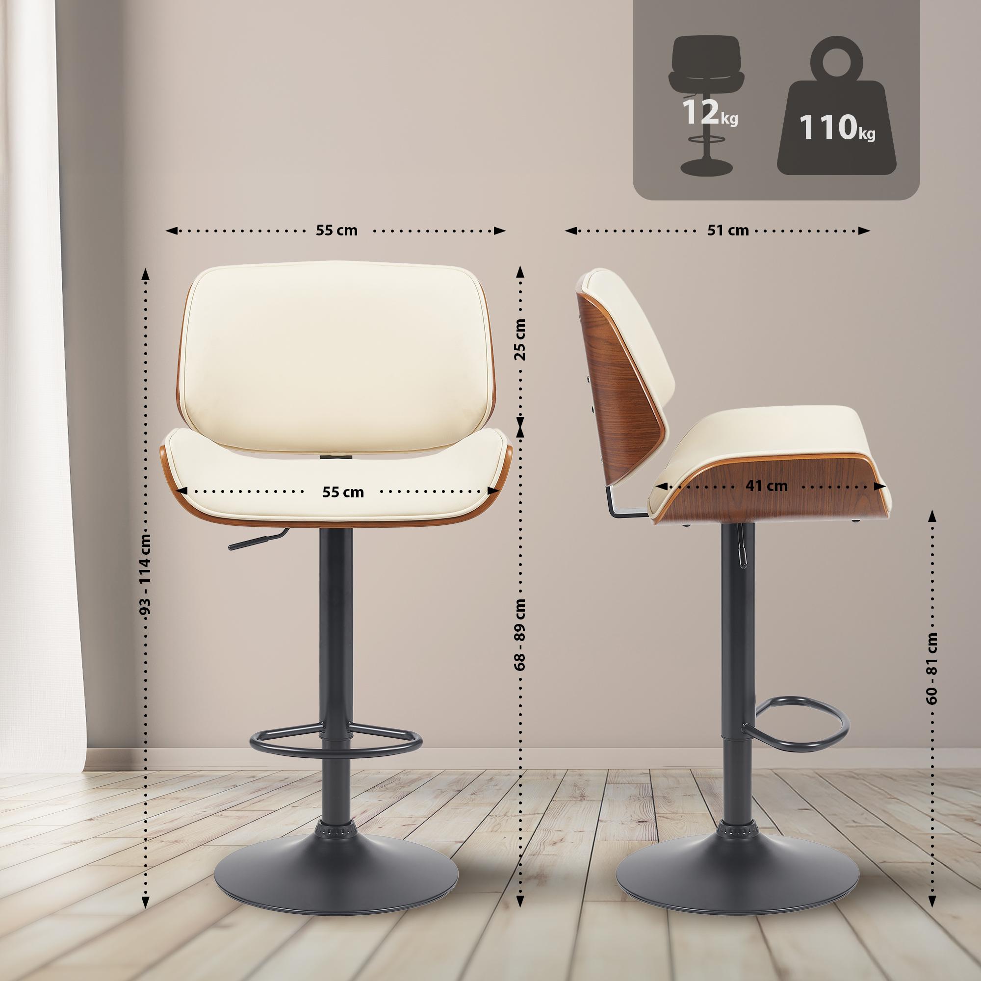 Tabouret de bar Beverley similicuir