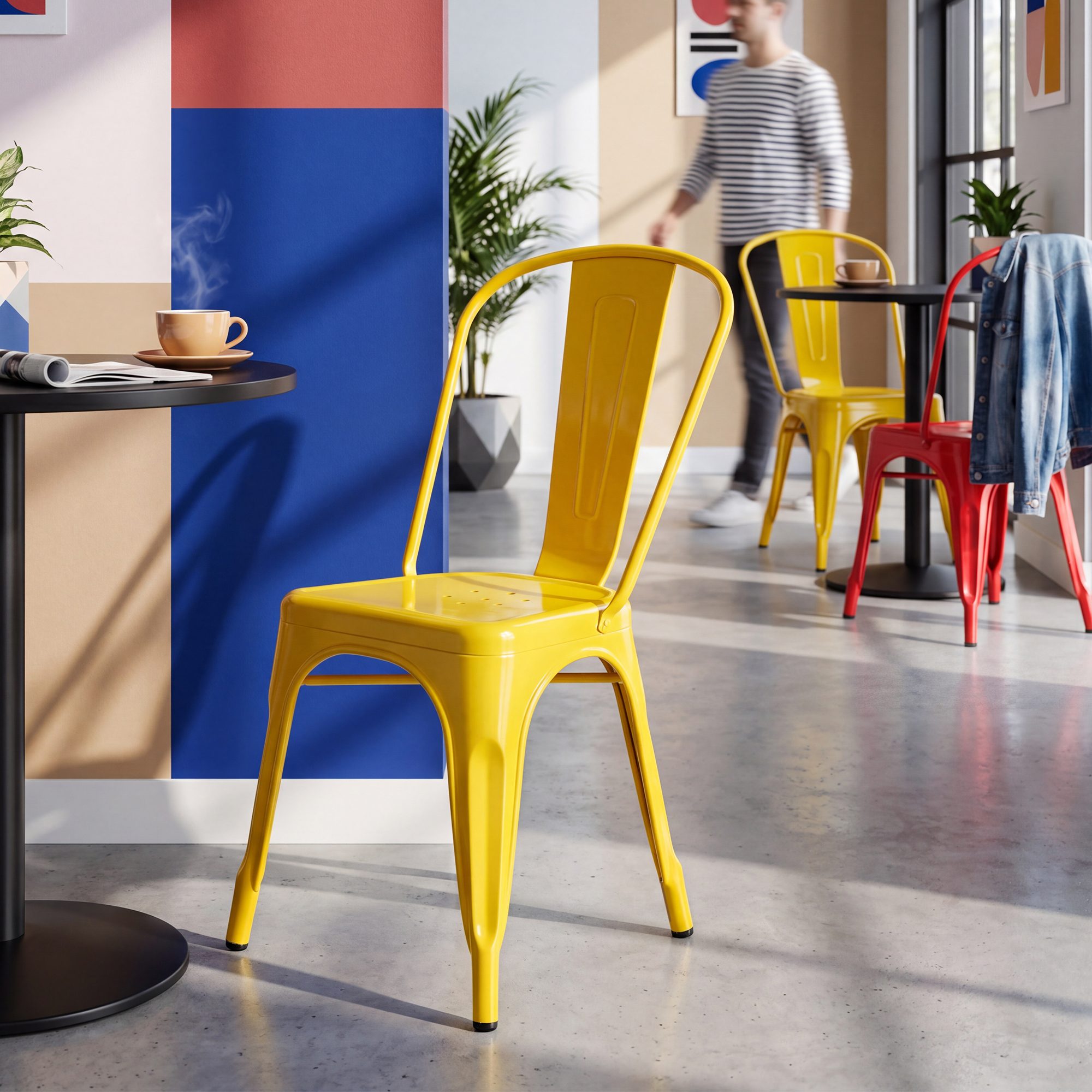 Lot de 4 chaises empilables Benedikt