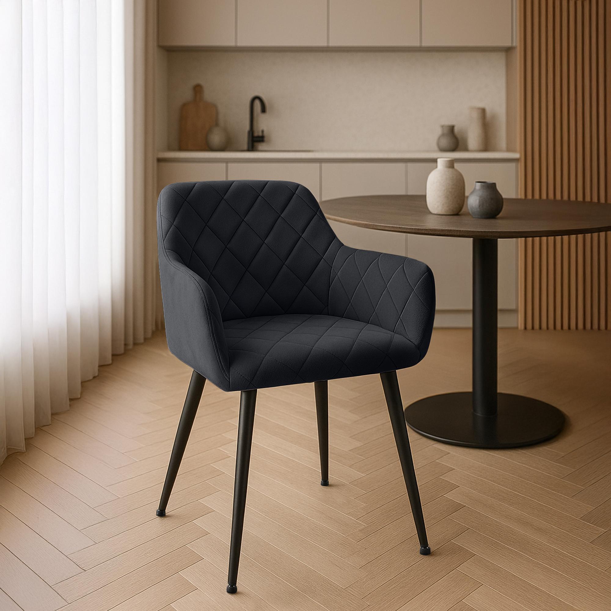 Chaise de salle à manger Monett Velours