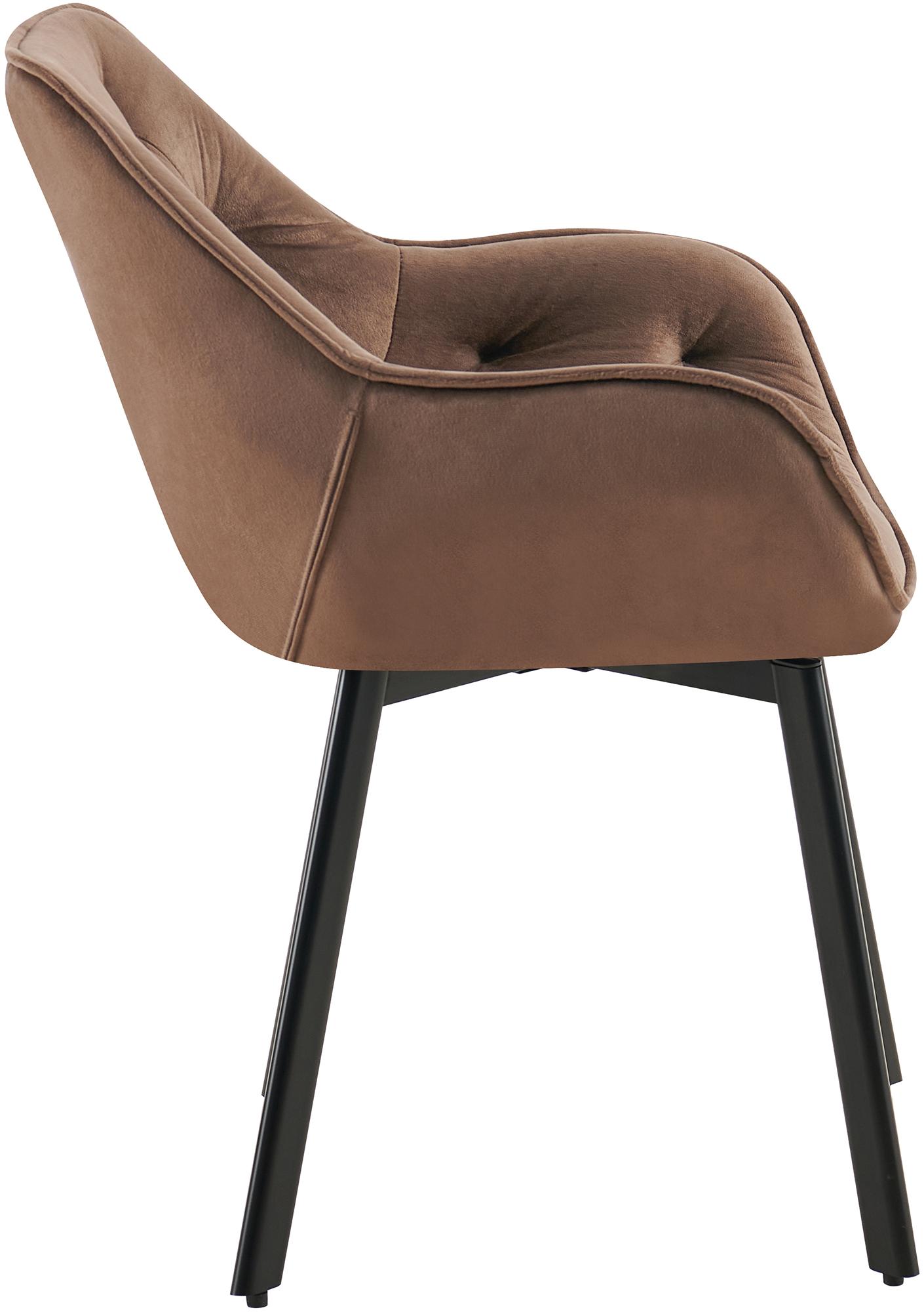 Lot de 2 Chaises de Salle à Manger Pivotantes Antigo en Velours