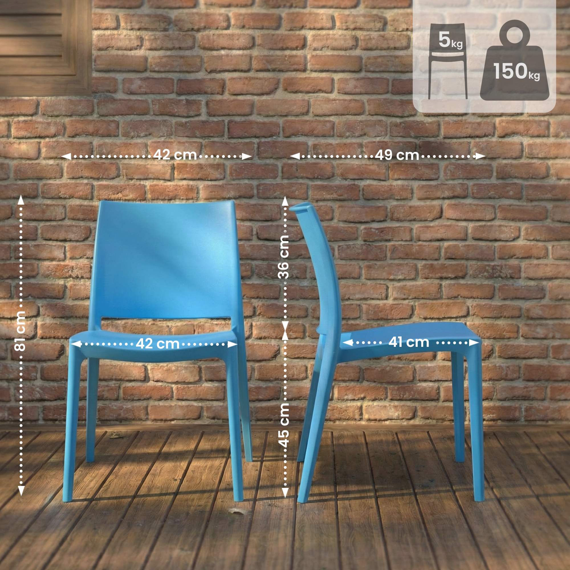 Lot de 2 chaises de jardin Meton