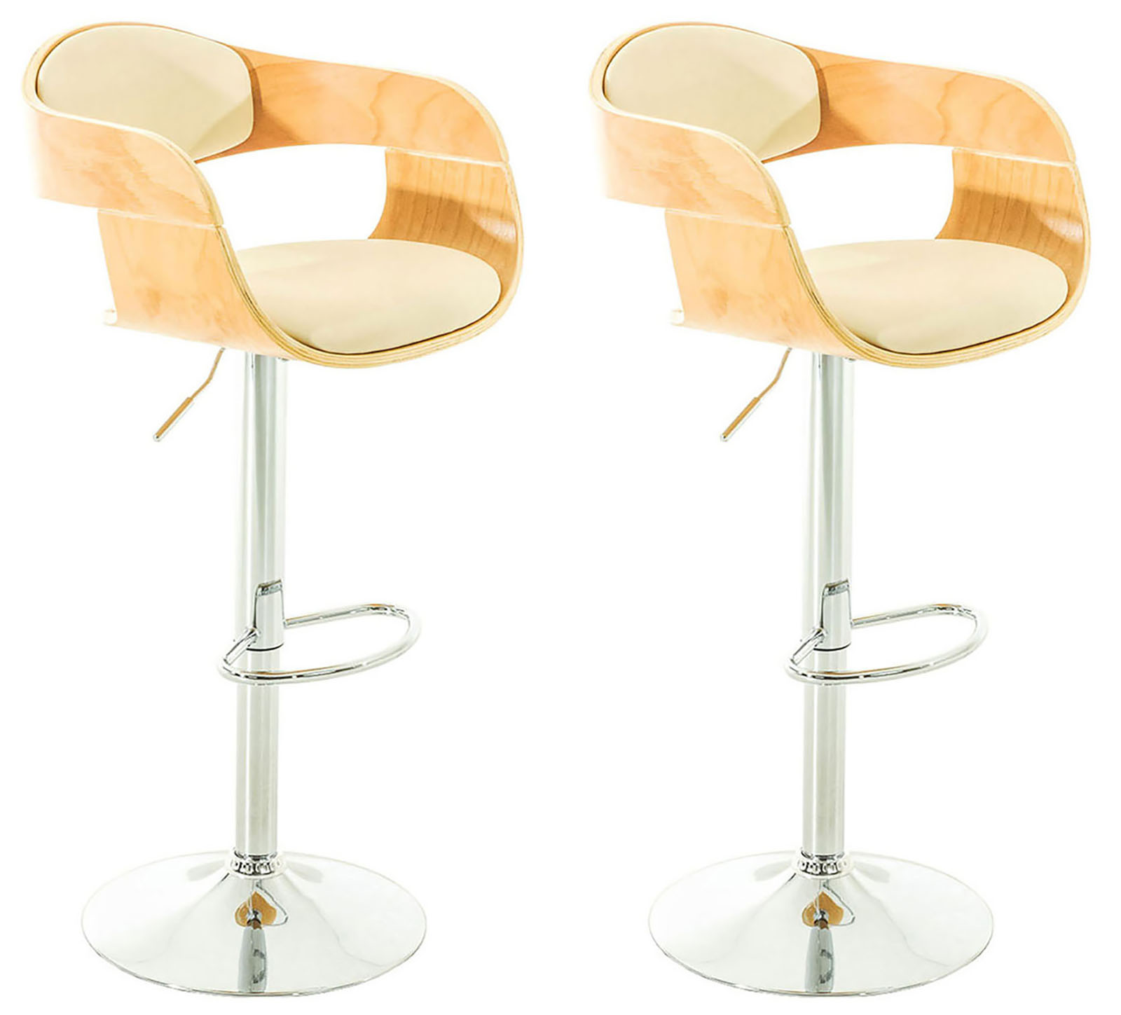 Lot de 2 tabourets de bar Kingstone similicuir