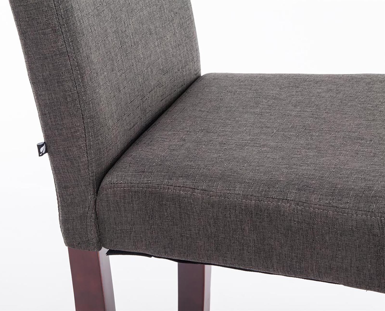 Lot de 2 Chaises de salle à manger Ina Tissu avec pieds en Bois