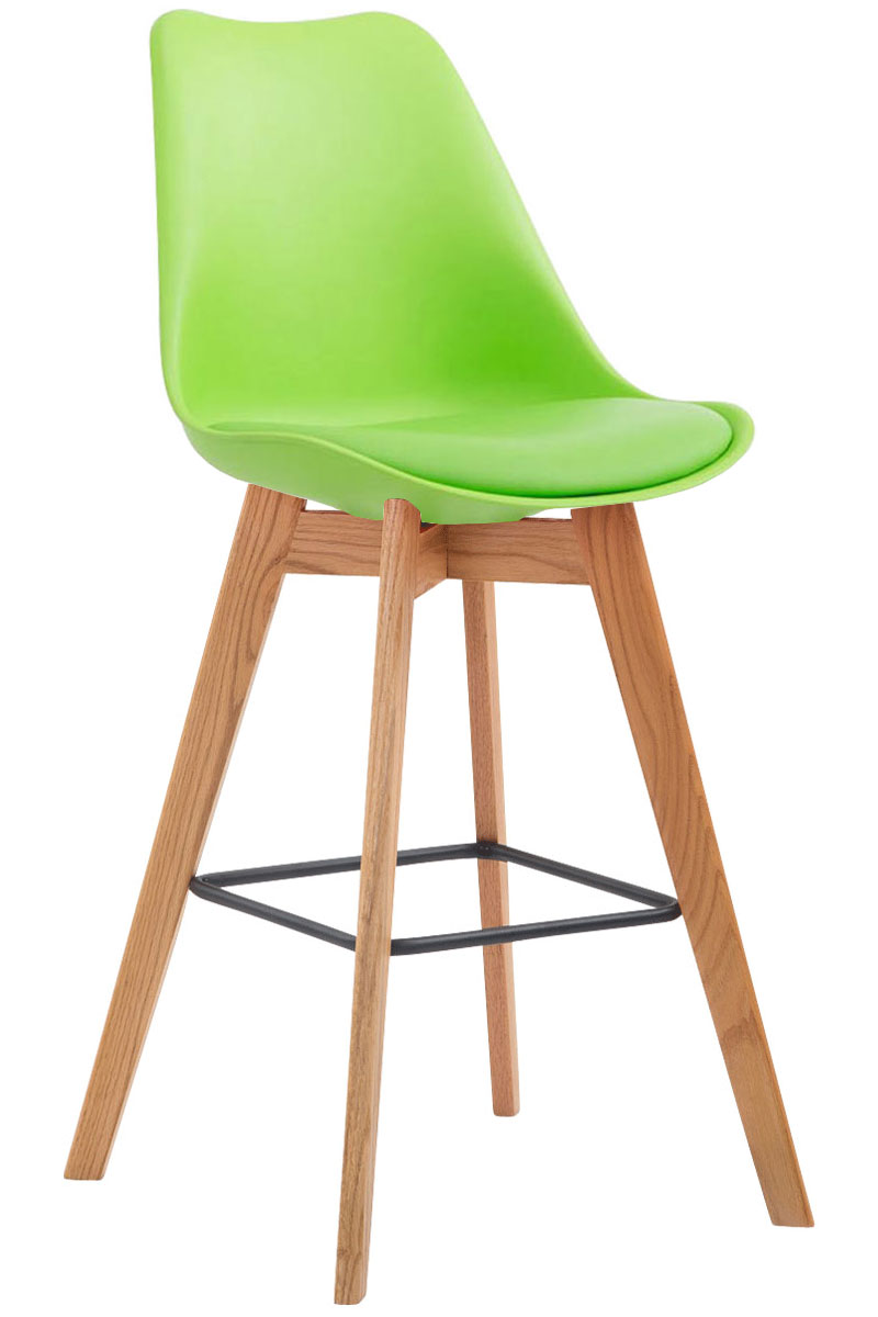 Lot de 2 tabourets de bar Metz avec assise en plastique