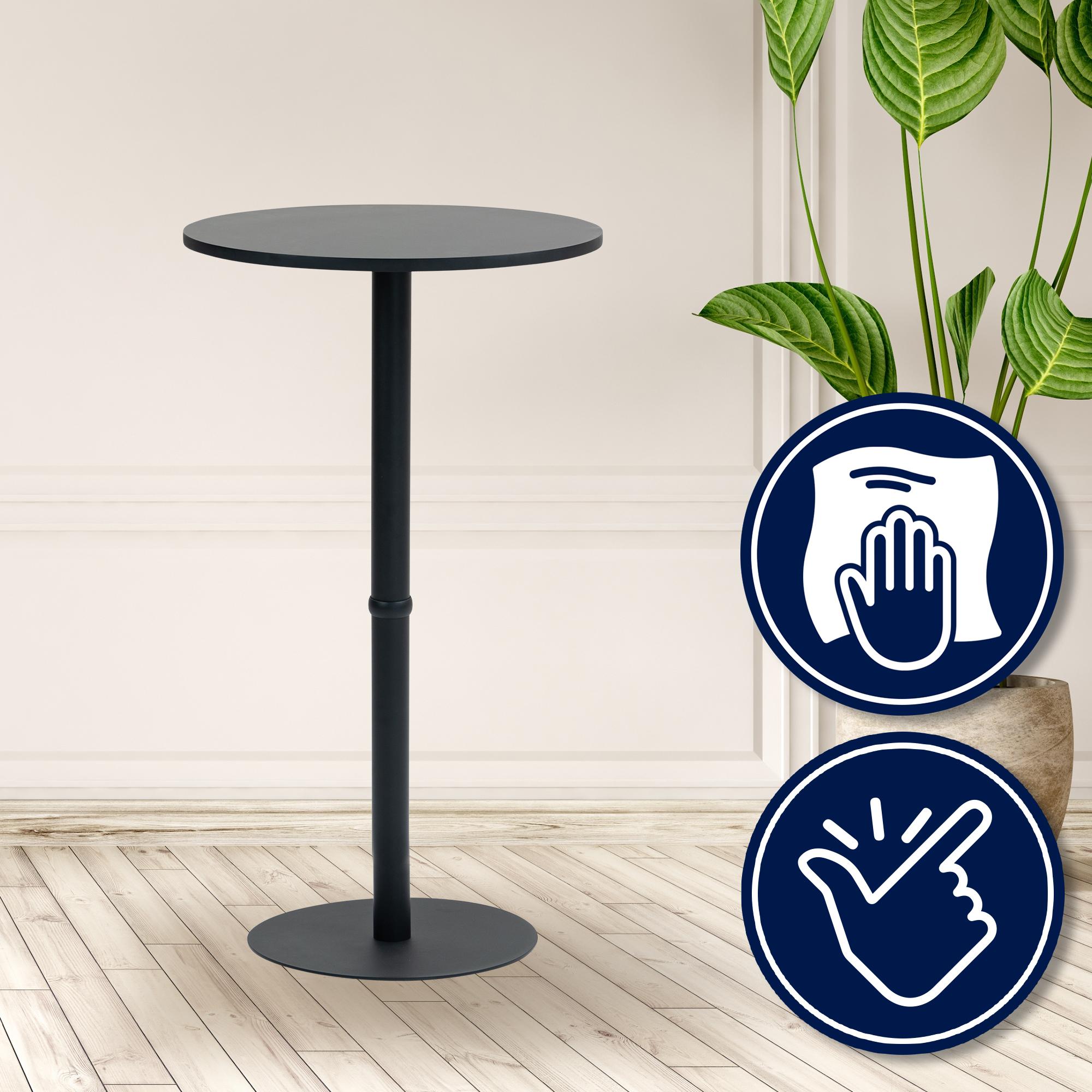 Table haute Hereford ronde