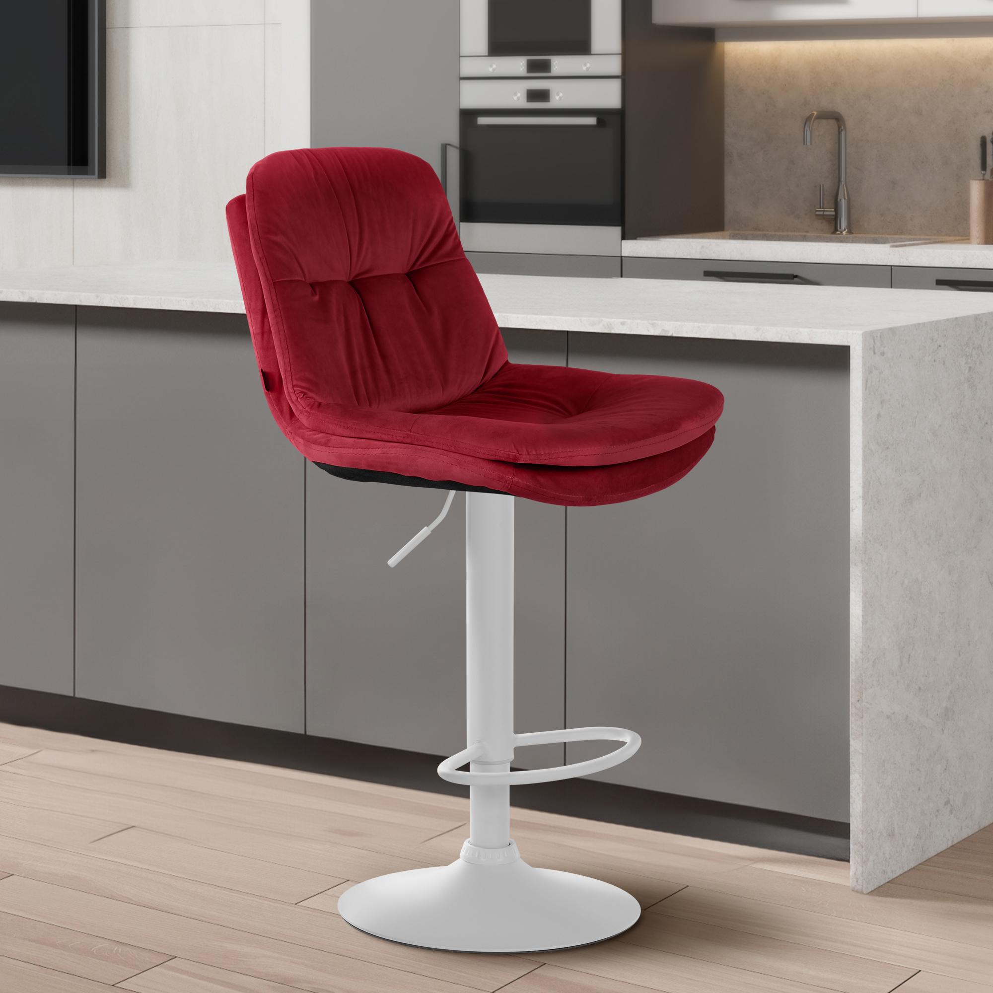 Tabouret de bar Laurel velours