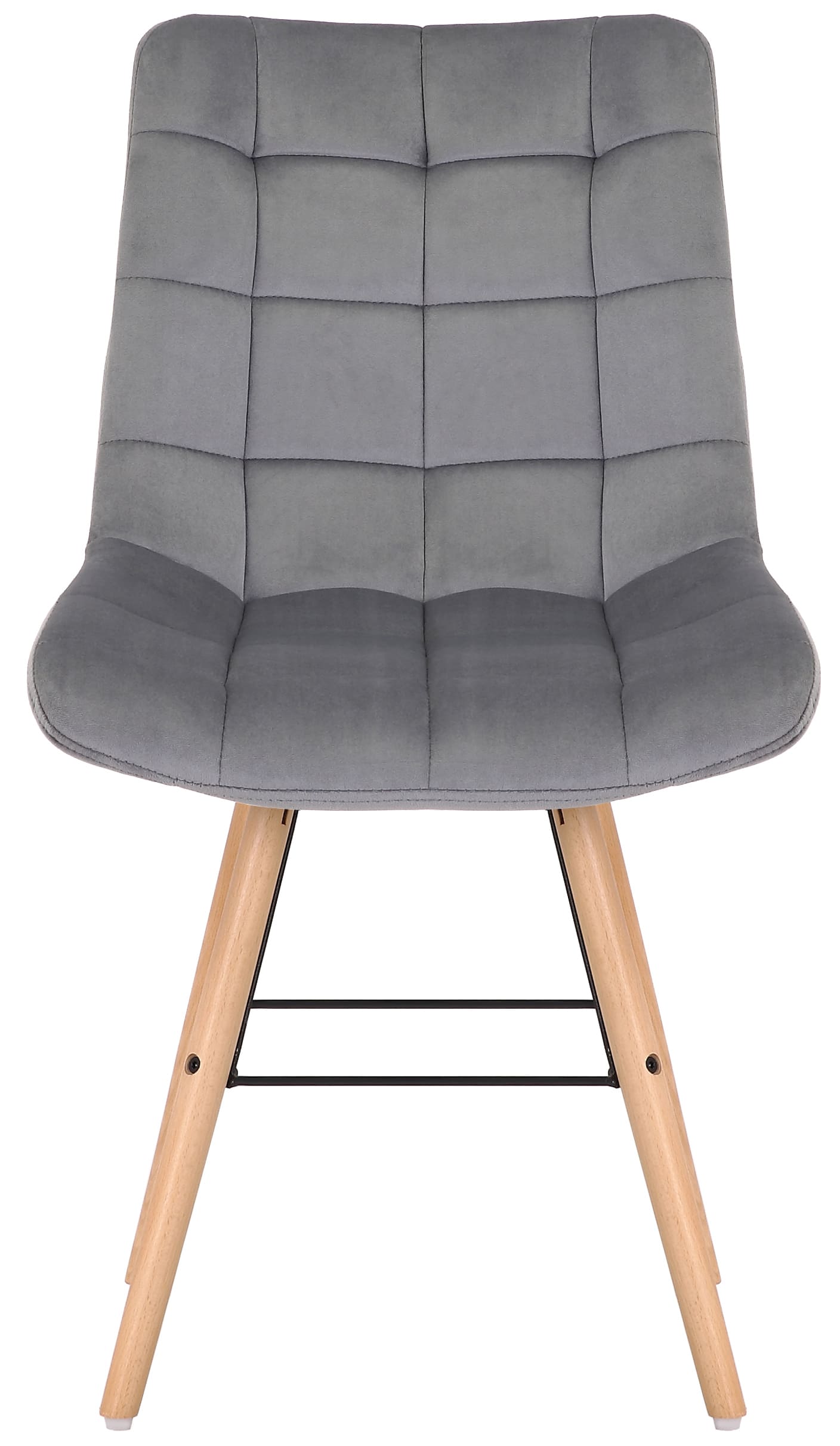Chaise de salle à manger Leni en velours avec pieds en Bois